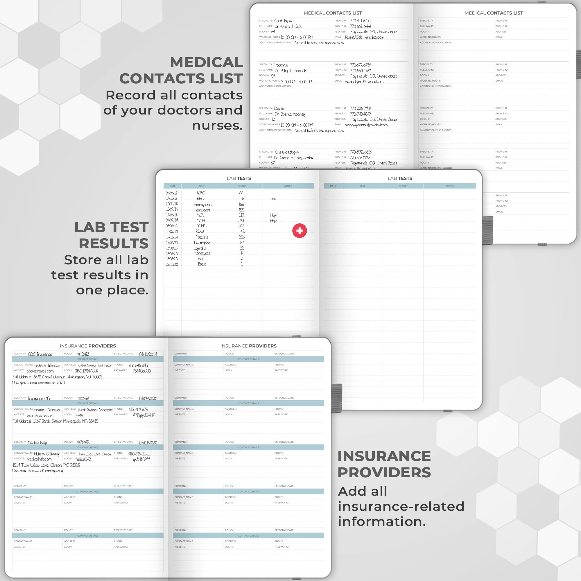 Clever Fox Grande pianificatore medico 12 mesi - Taccuino medico, diario sanitario, diario del benessere e diario di bordo per monitorare la salute - Diario medico di auto-cura - 12 mesi, non datato,