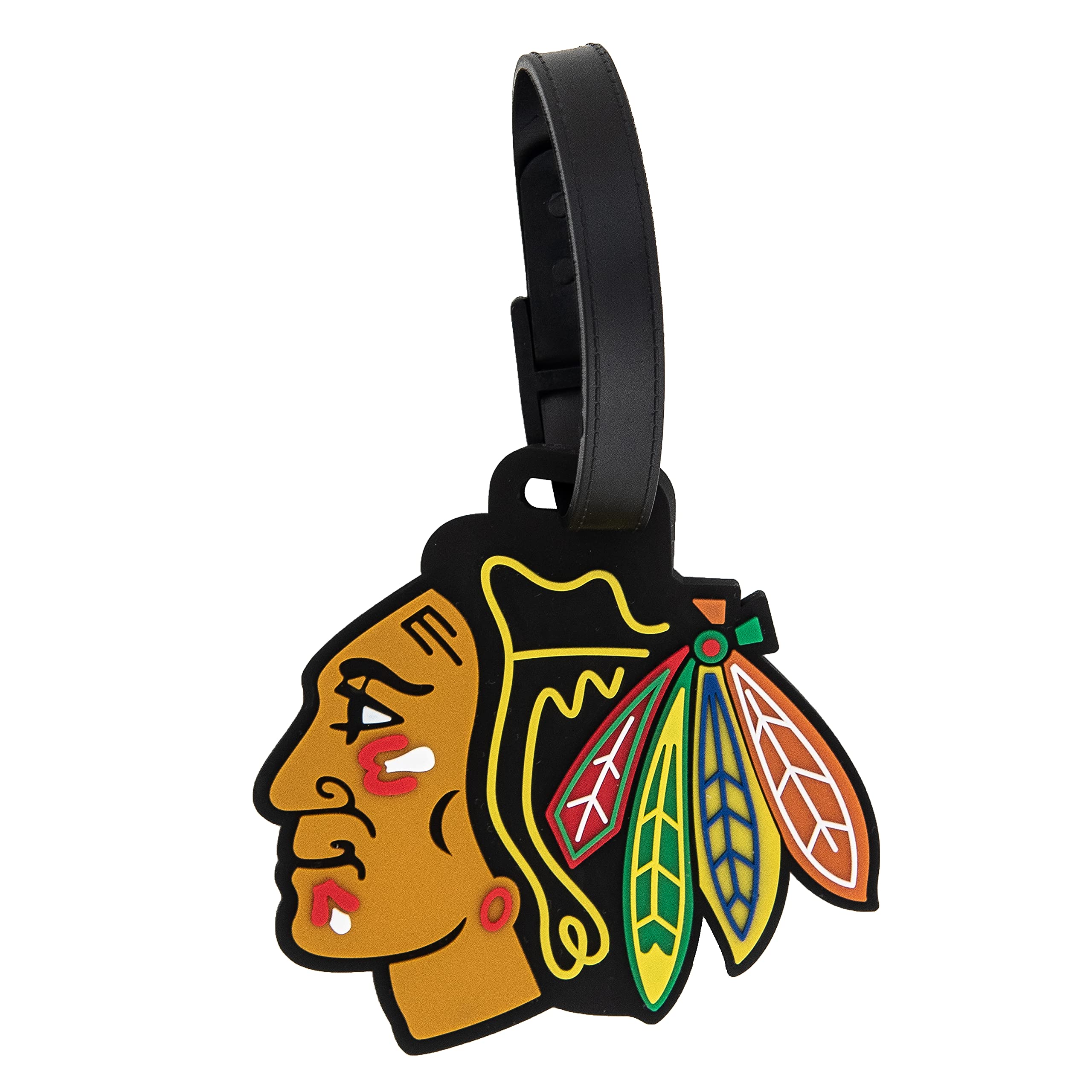 Desert Cactus Chicago Blackhawks Luggage Tag – Official NHL National Hockey League Team Travel ID Tag for Suitcases, Bags, and Carry-Ons (PVC)