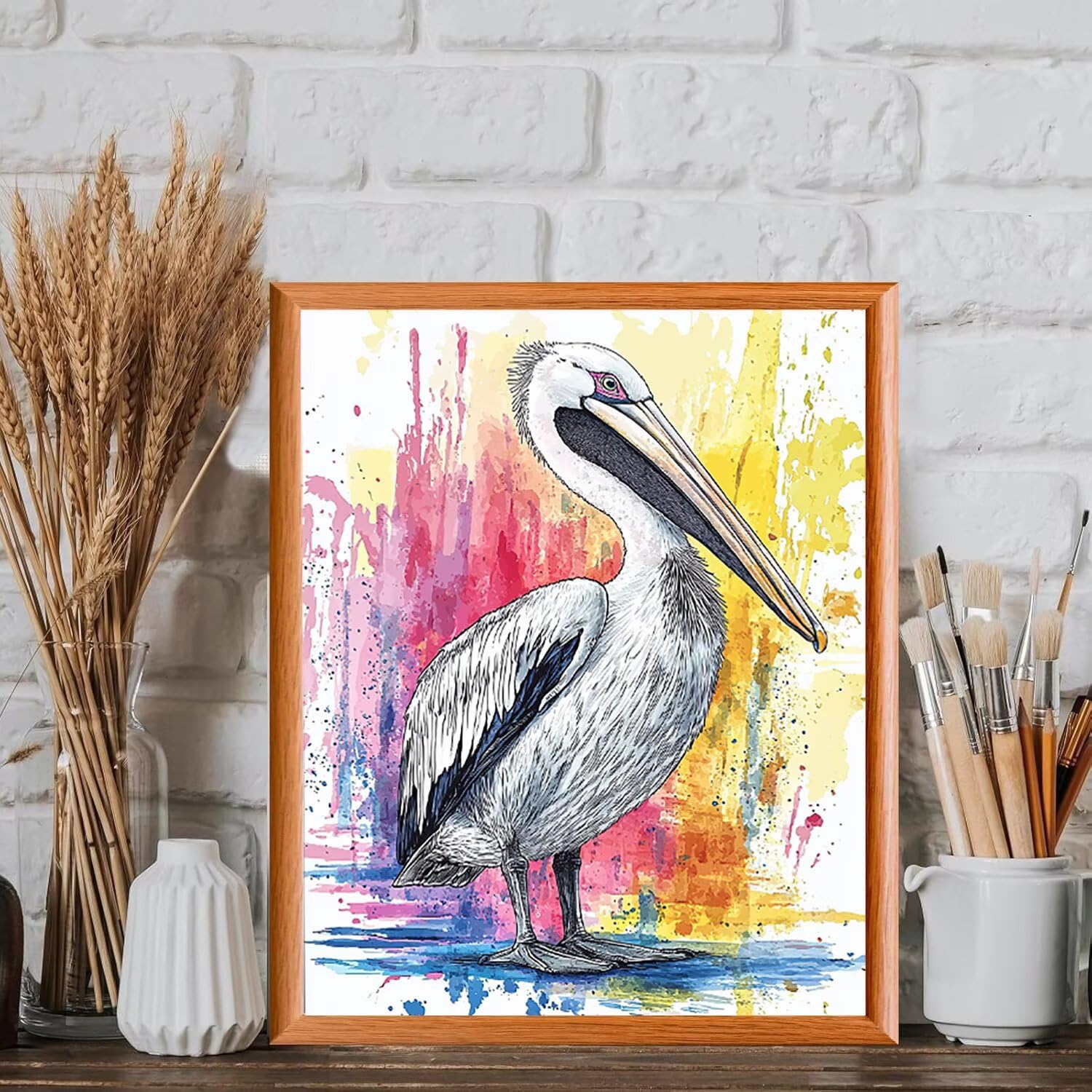 WEISHIWE Pélican Peinture Numero Adulte Kits, 80x100cm m-937