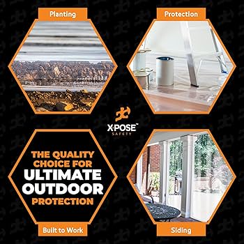 8' x 12' Clear Vinyl Tarp - Fire Retardant 20 Mil Super