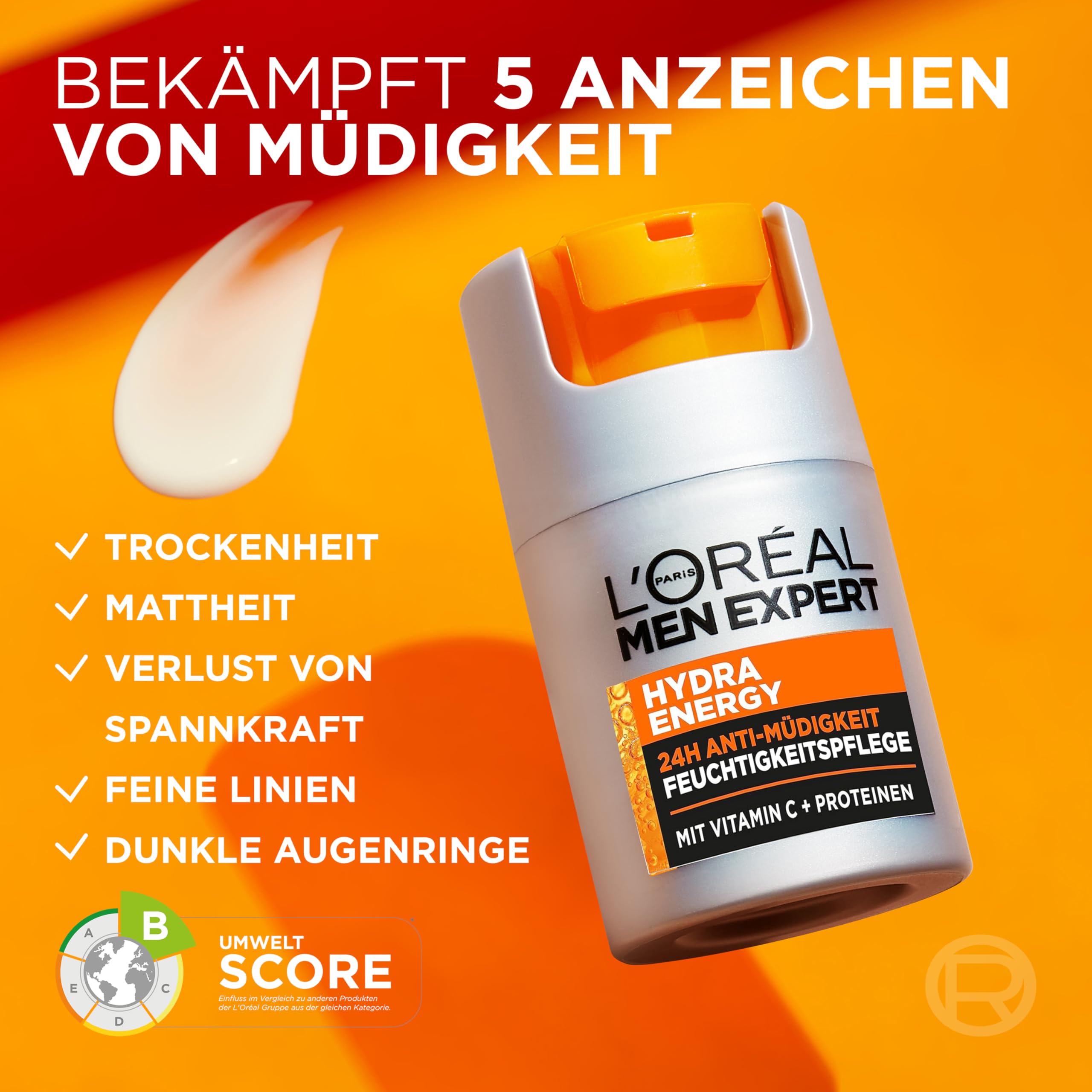 L'Oréal Paris Men Expert Hydra Energy 1 x 50 ml, zestaw upominkowy dla mężczyzn, żel pod prysznic, żel pod prysznic, do twarzy, ciała i włosów, 1 x 50 ml