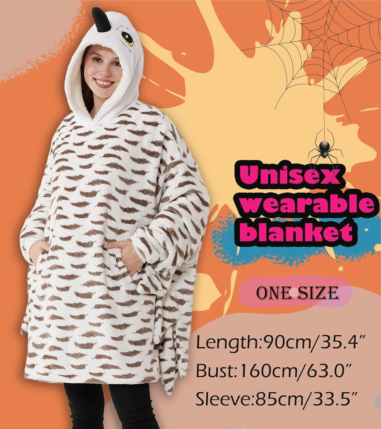 Kgromfy Unisex Animal Costume Novelty Oversized Pullovers Halloween Animal Cosplay Pajamas Warm Comfy Christmas Hoodie Outfit - Image 2