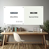 Vista 63 de J&J worldwide Glass Whiteboard Yearly Calendar - 35" X 47" Large Wall Whitrboard - White Board Dry Erase Planner for Wall Home, School, Office