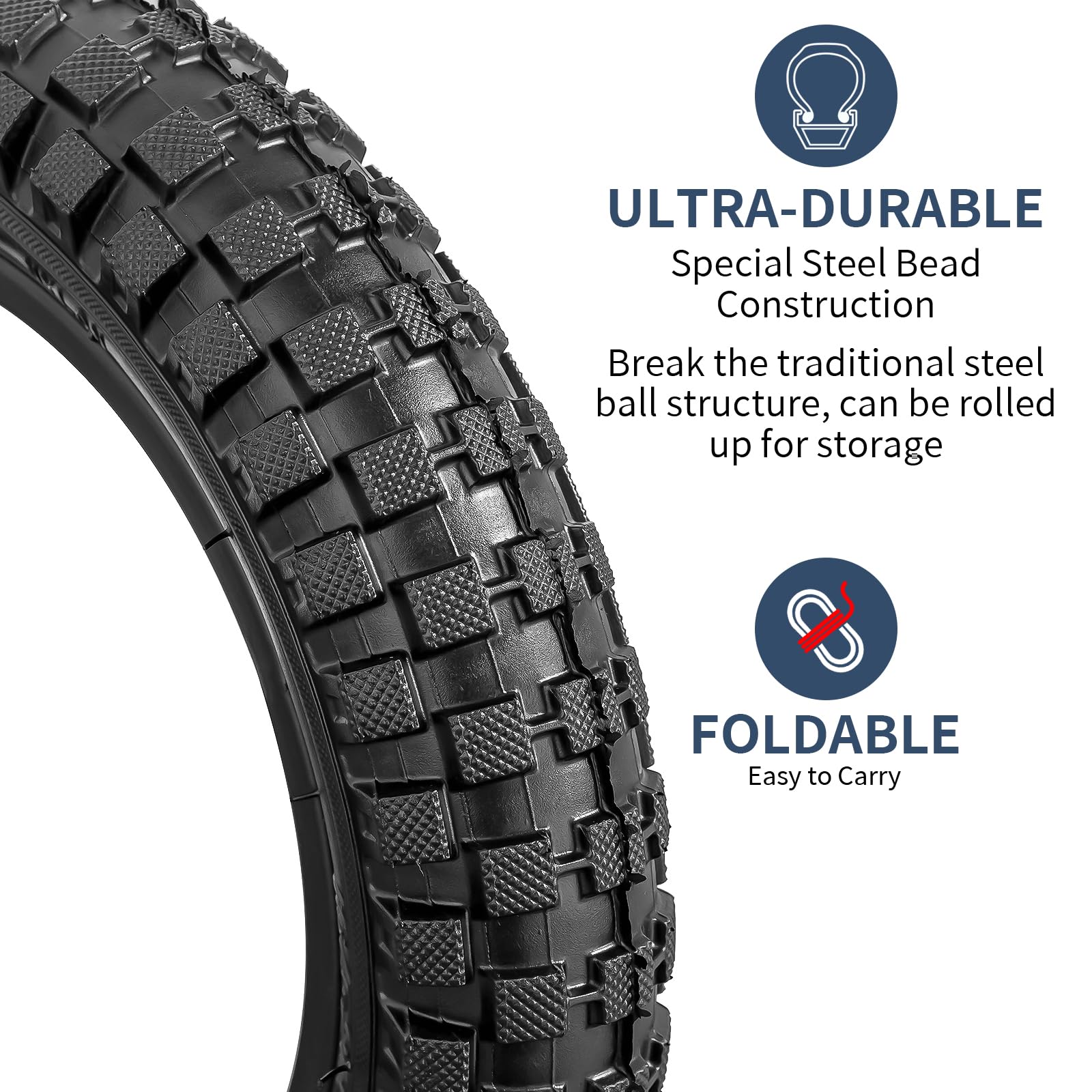 2-PCS 29" Mountain Bike Tires 29x2.10/54-622 And 29" Heavy Duty Bike - View #7