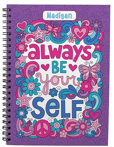 Miniatura 1 de Cuaderno Doodles Go Girl! - Diario guiado personalizado (diseño original) encuadernado en espiral, regalo personalizado para niñas