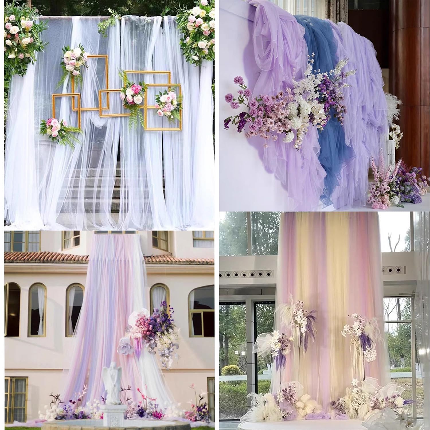 20 m x 150 cm Tissu en tulle doux à coudre, tissu en tulle doux, vendu au mètre, tissu d'ameublement, tissu décoratif pour mariage, rideaux, robe, jupe en tulle, arche, cérémonie, décoration, orange A