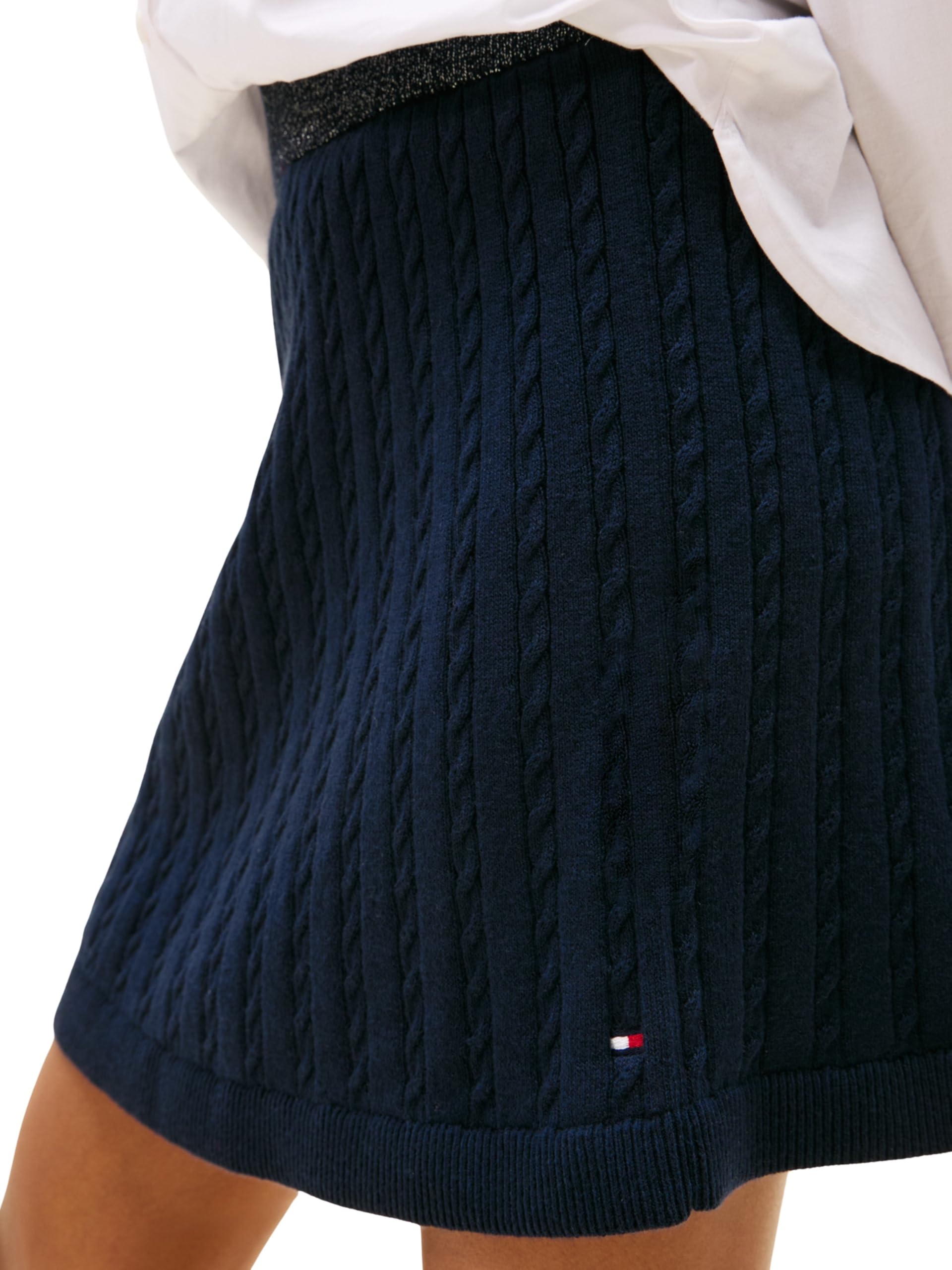 Tommy Hilfiger Girls Mini Cable Skirt KG0KG09269 Blue (Dark Night Navy) 14 Years