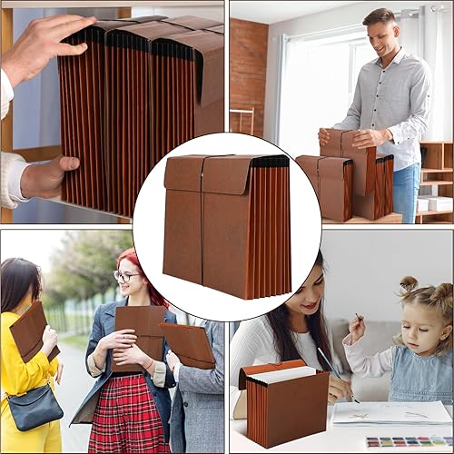 Miniatura 4 de PerKoop Carpeta de archivos expandible con solapa de 7 pulgadas de expansión con cierre de cordón elástico, carpeta de archivos expansible, tamaño