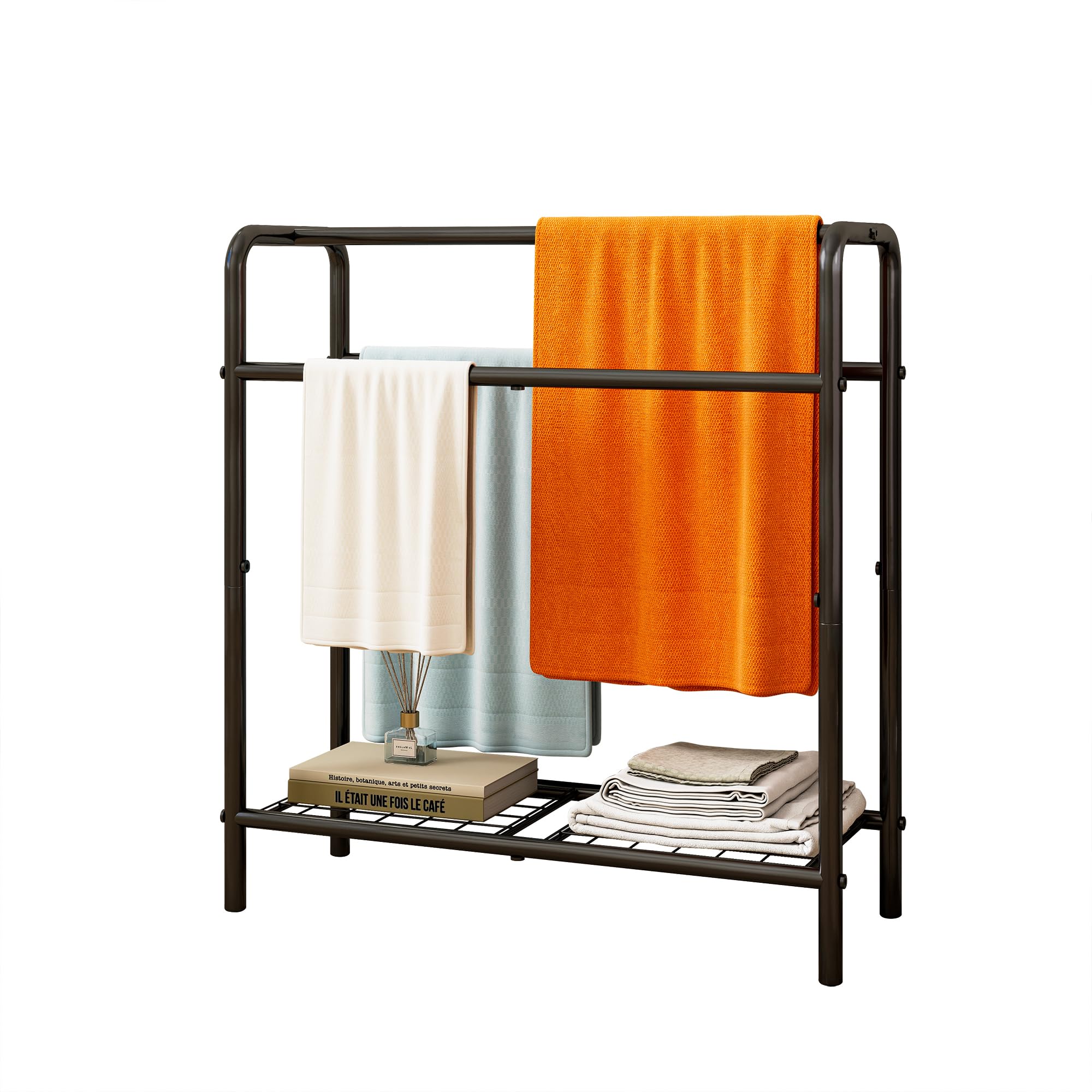 Porte-serviettes autoportant pour éviter de percer les murs de la salle de bain