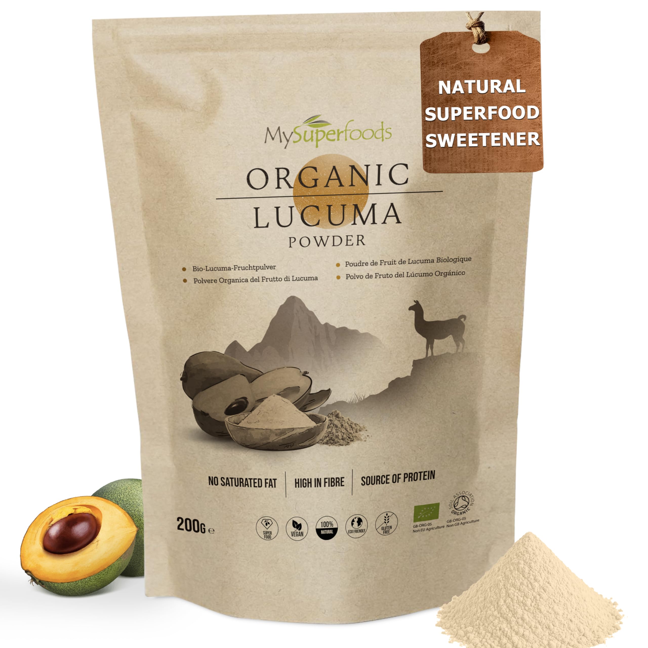 Organic Lucuma Powder 200g, Natural Source of Antioxidants