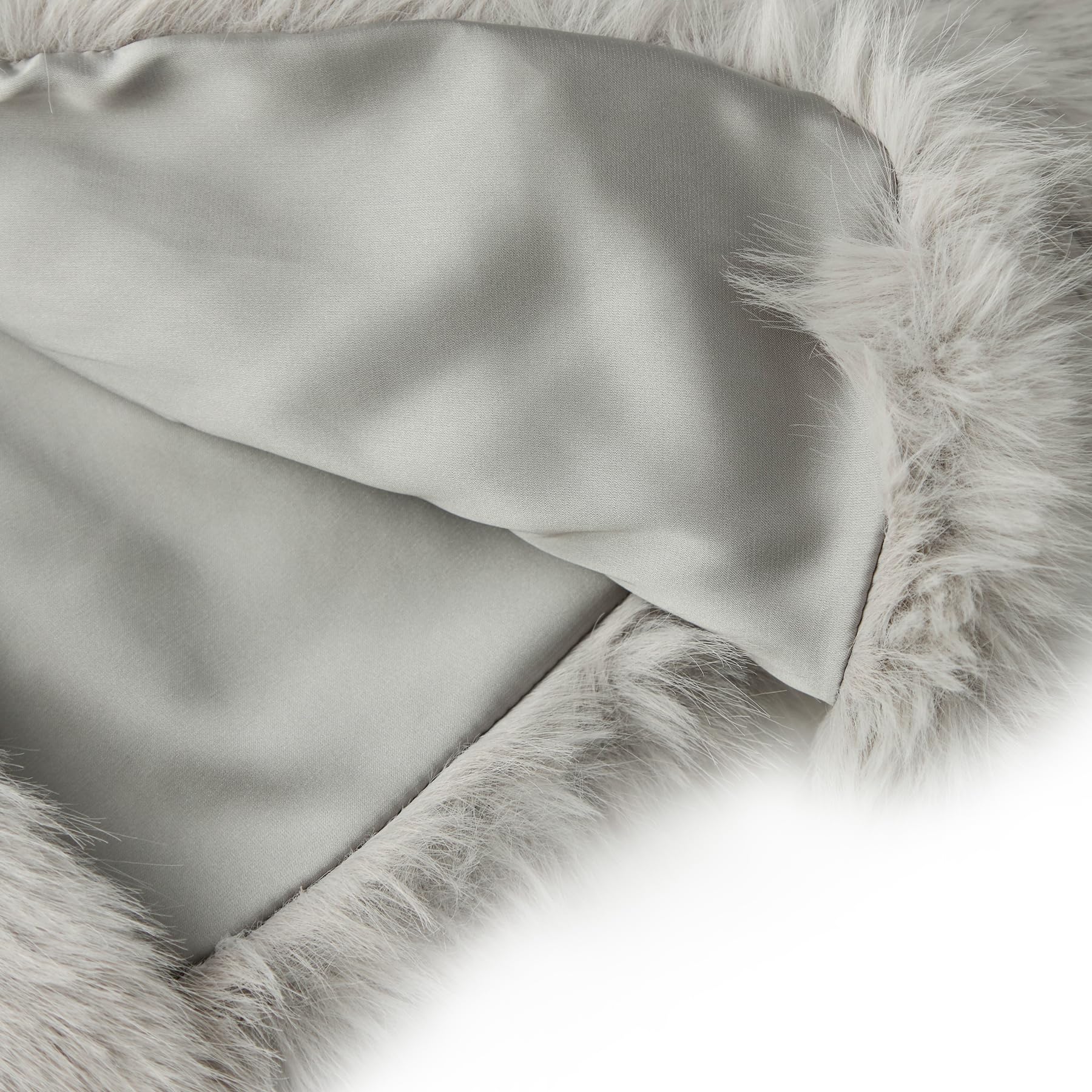 Amazhiyu Abrigo de piel sintética para mujer, chaqueta corta de manga larga, cuello, invierno