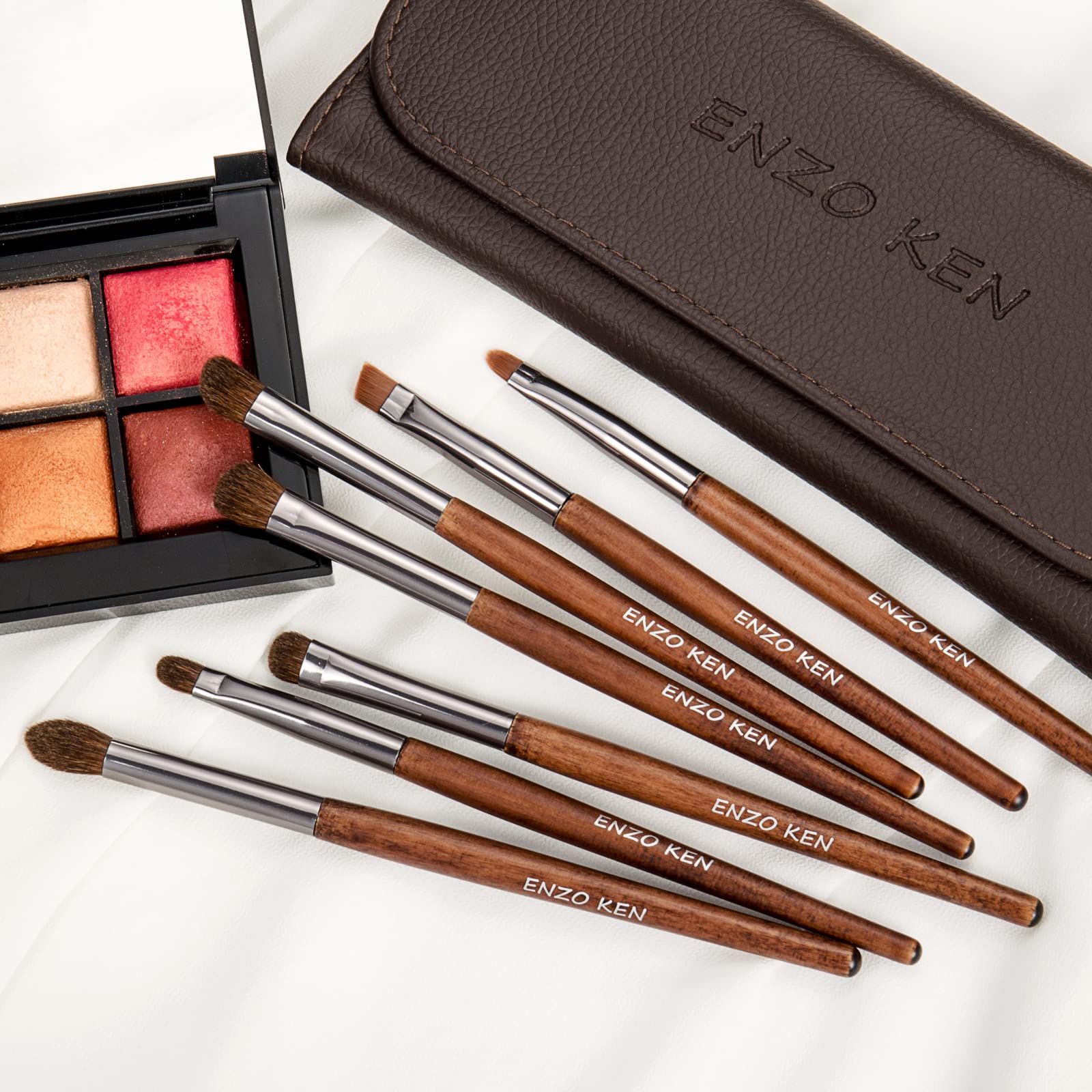 ENZO KEN Professional Cosmetic Makeup Brush Set with Case