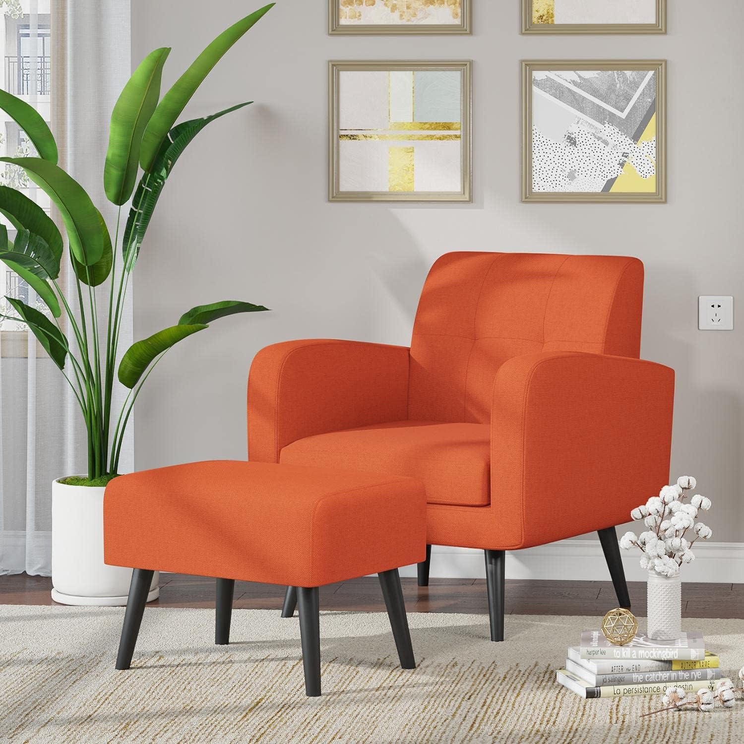 Buy Justroomy Modern Accent Chair Stool Set Fabric Armchair Ottoman Bench Footrest For Living Room Bedroom Office Upholstered Comfy Chairs With Removable Seat Cushion Sofa Chair With Footstool Buy Justroomy Modern Accent Chair Stool Set Fabric Armchair Ottoman Bench Footrest For Living Room Bedroom Office Upholstered Comfy Chairs With Removable Seat Cushion Sofa Chair With Footstool