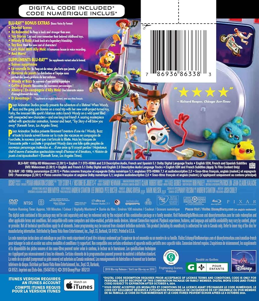 その他 Toy Story 4 [Blu-ray] TOY STORY 4 [Blu-ray]: Amazon.ca: Films et séries télévisées