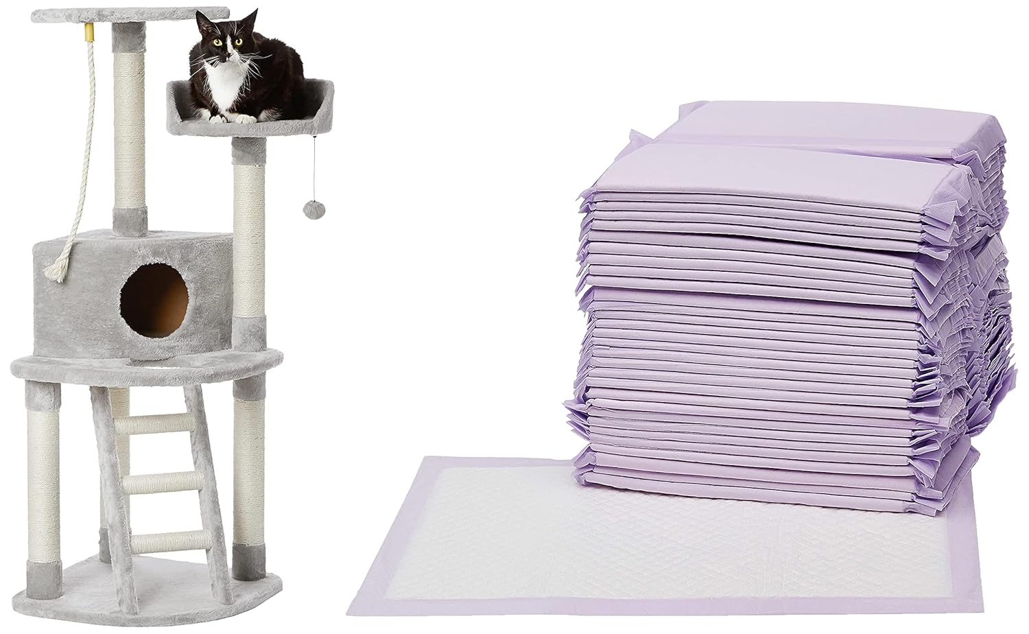 Buy AmazonBasics Cat Tree with Platform, Grey,1 Piece,XLarge