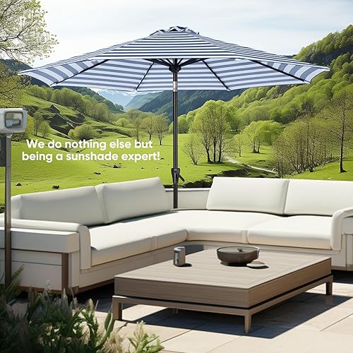 Miniatura 43 de Tempera Patio Market Outdoor Table Umbrella with Push Button Tilt and Crank,Large Sun Umbrella with Sturdy Pole&Fade resistant canopy,Easy to set