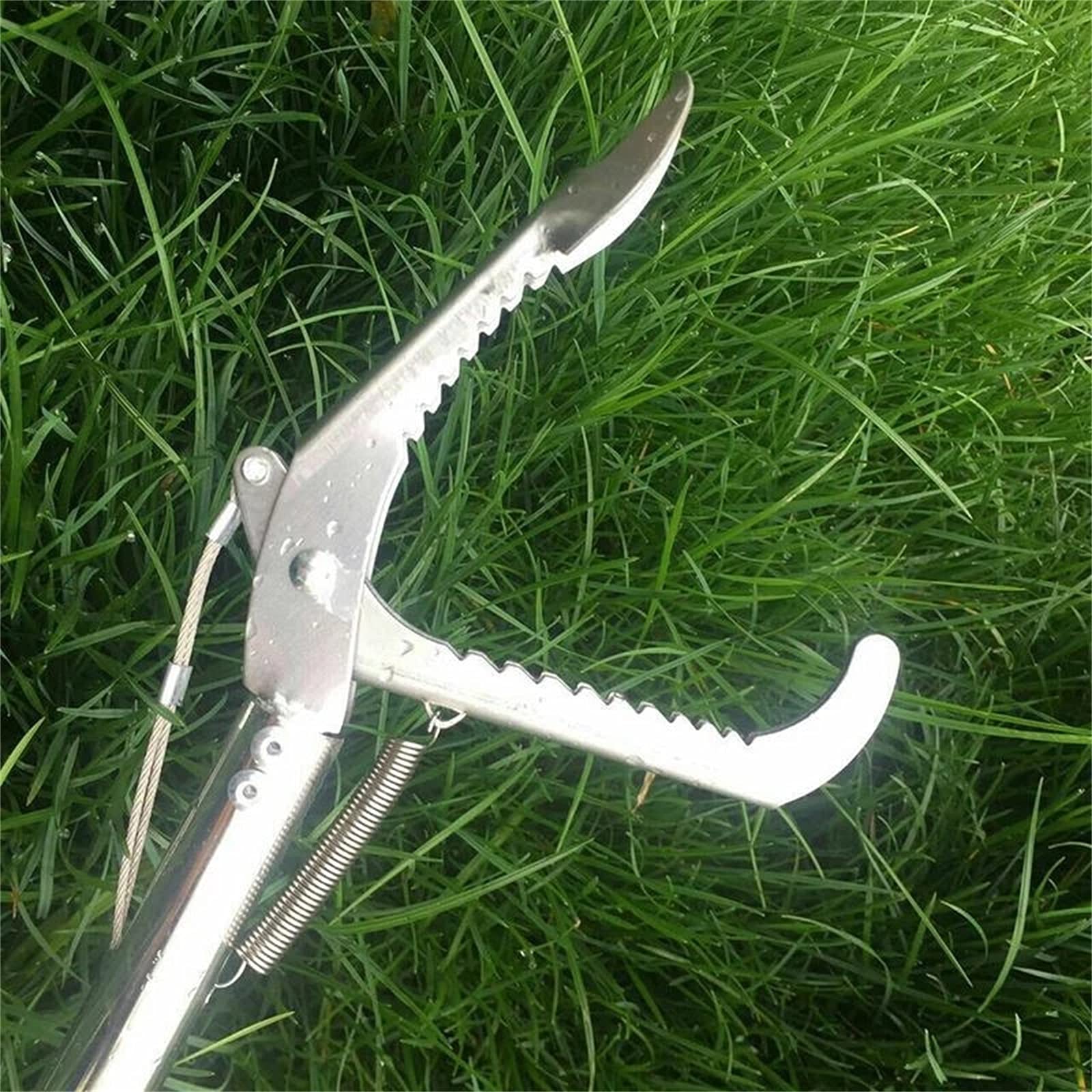 Pince à ordures en Acier Inoxydable Pince Pliante Pince à Pince Outil Outil Outils de Jardin (120 cm | Argent)