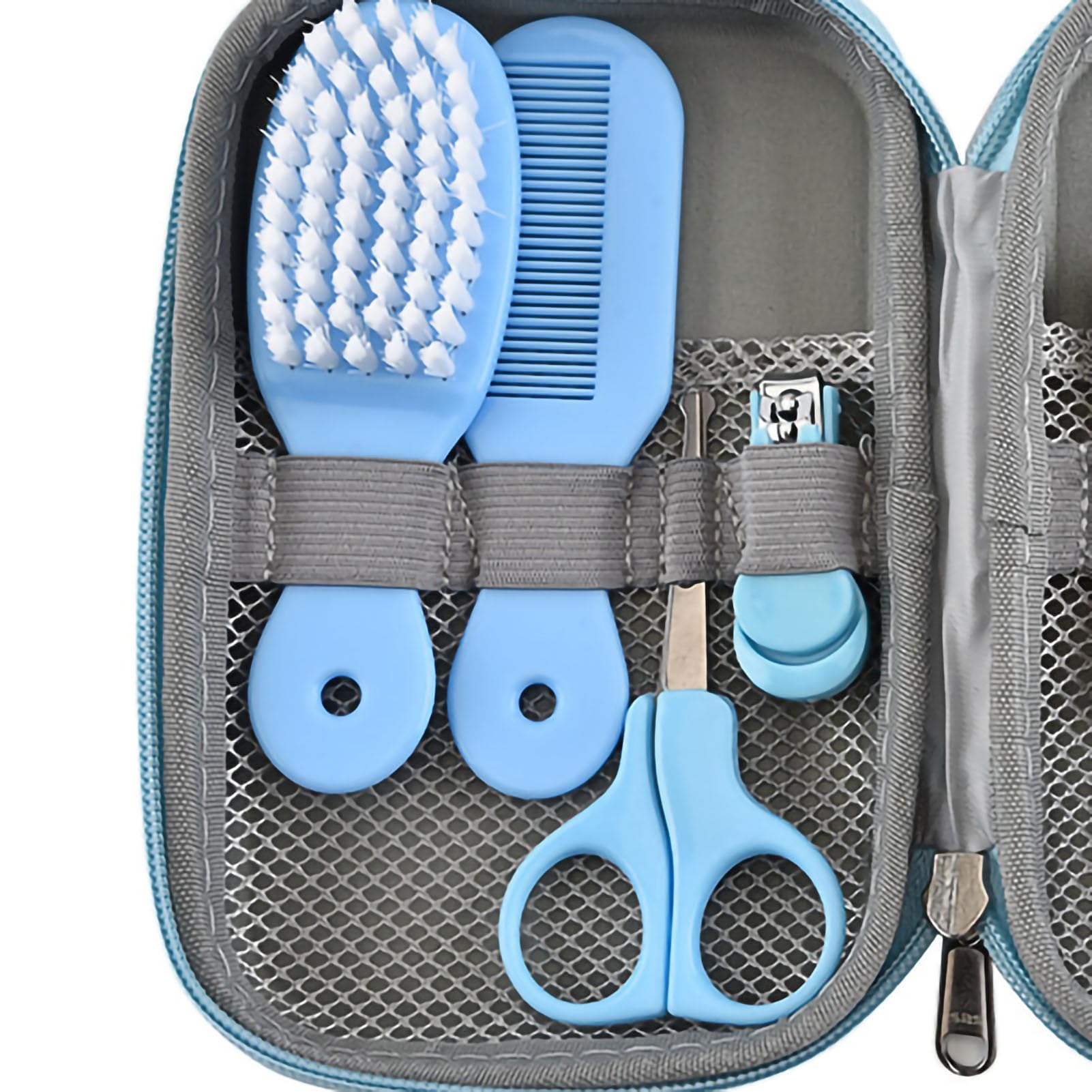 Generic Kit de Toilettage pour bébé, Ensemble de Soins Portable et Sûr pour nouveau-né, pour Garçons et Filles, Soins de santé en Crèche, en Plastique et en Métal (BLUE)