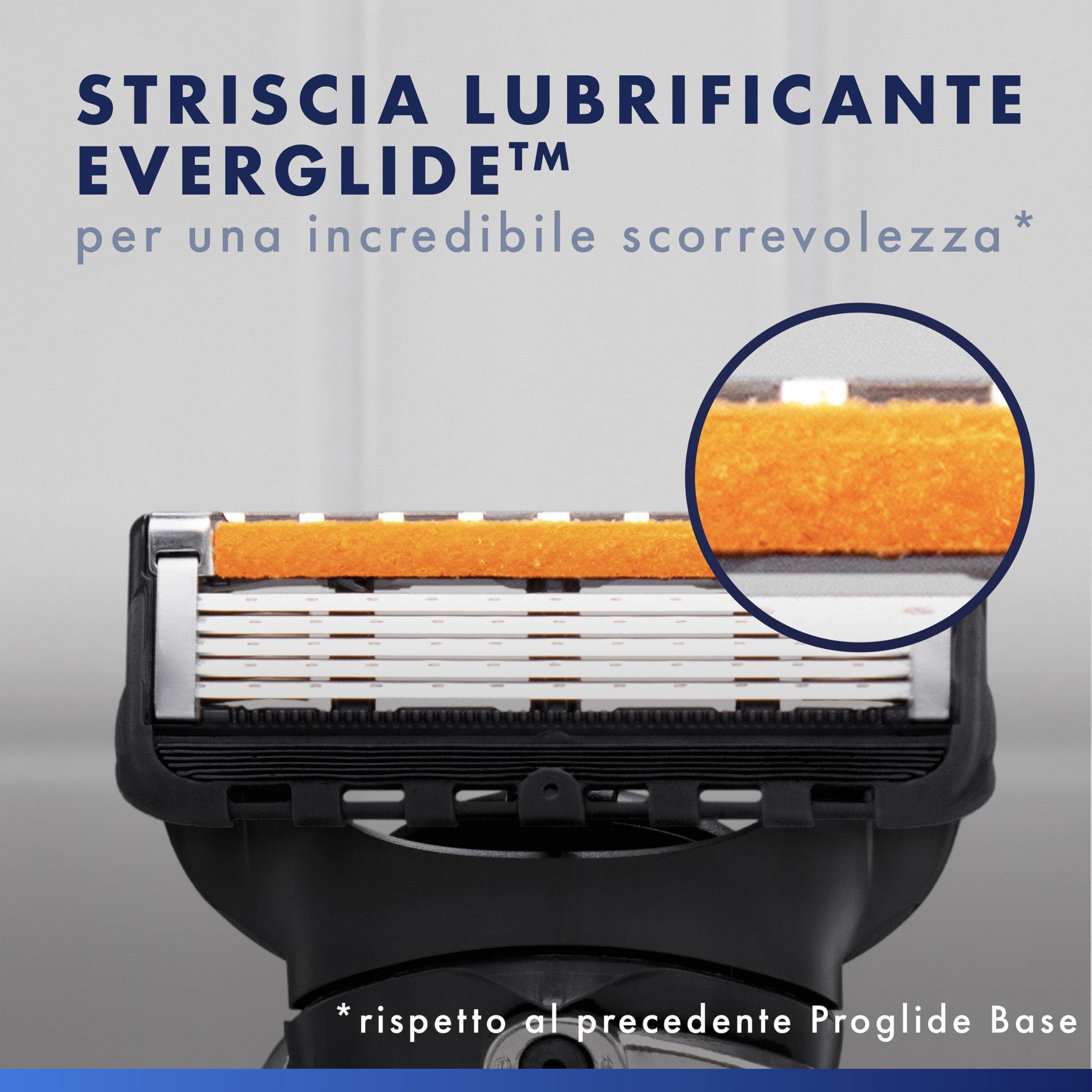 Gillette Proglide 12 Lamette Gillette da Barba di Ricambio per Rasoio Barba Manuale, a 5 Lame, Lamette Uomo per una Rasatura Profonda, con Lubrastrip e Supporto, Idea Regalo