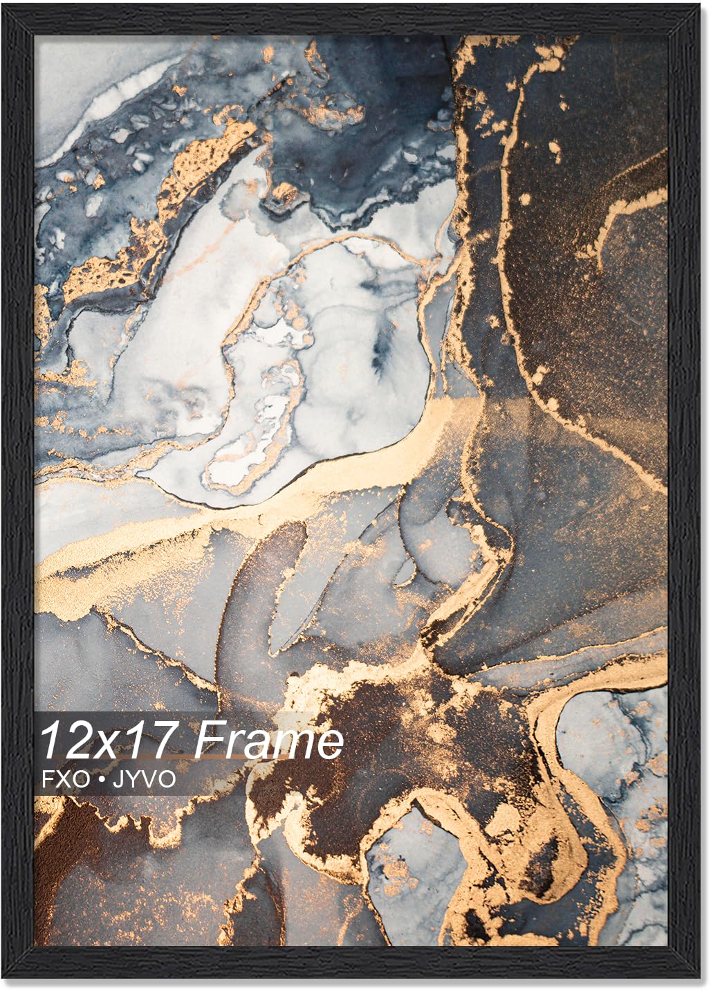 JCJMY 12x17 Black Picture Frame Set Of 6 - Horizontal & Vertical Formats With Shatter-Resistant Plexiglass