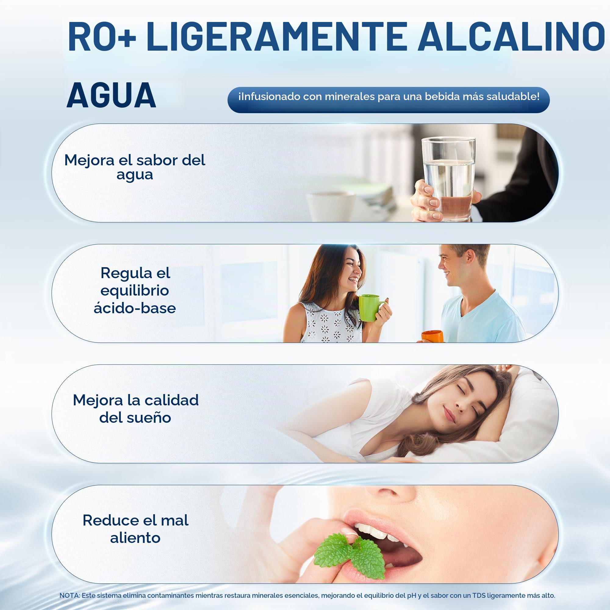 AQUALTRA USF-4RF-100 Sistema de Ósmosis Inversa domestica para Bajo Fregadero, 100GPD - Con Grifo, Relación Agua Purificada/Residual 3:1, Diseño Depósito, Instalación Express