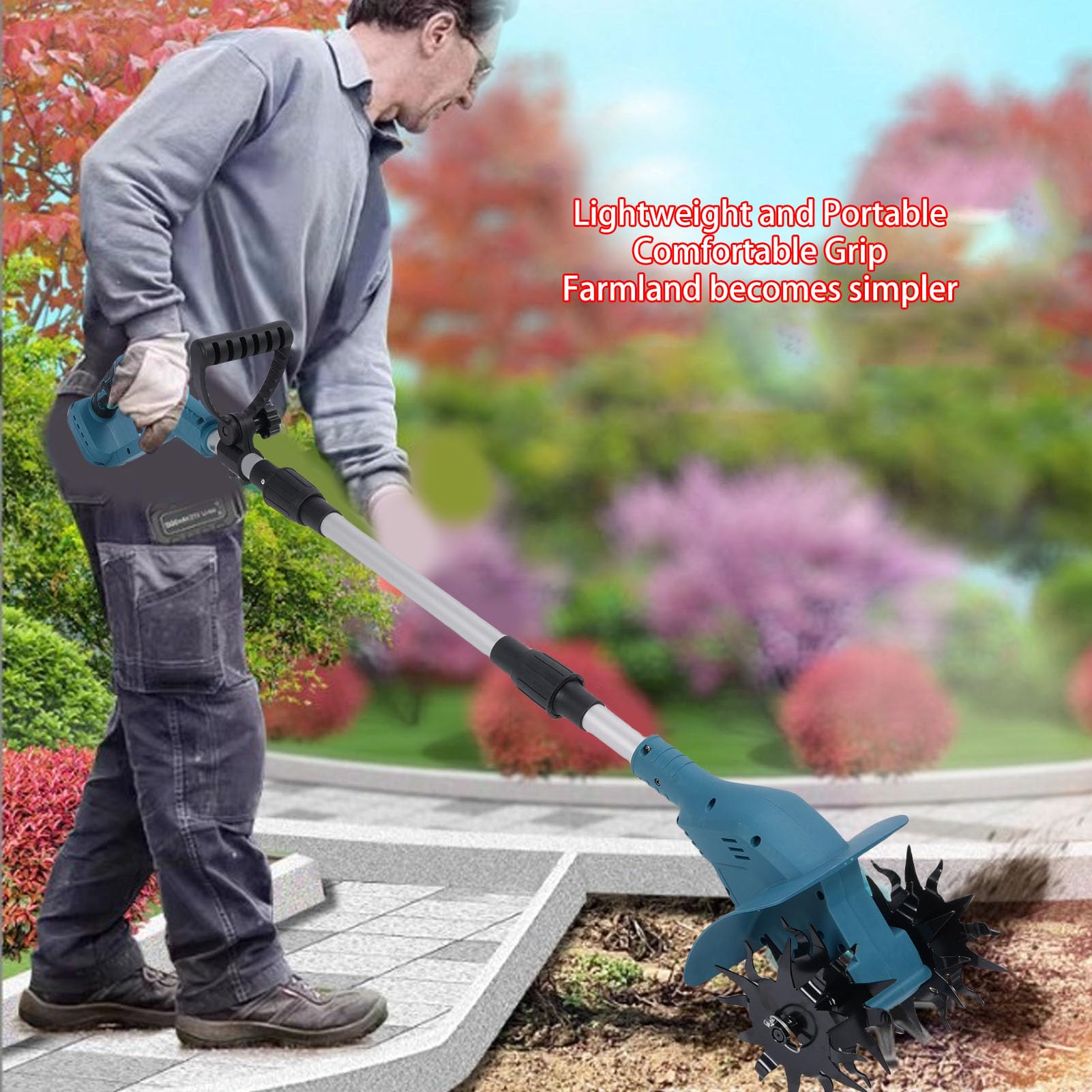 Naroote Cultivador de Jardín Inalámbrico