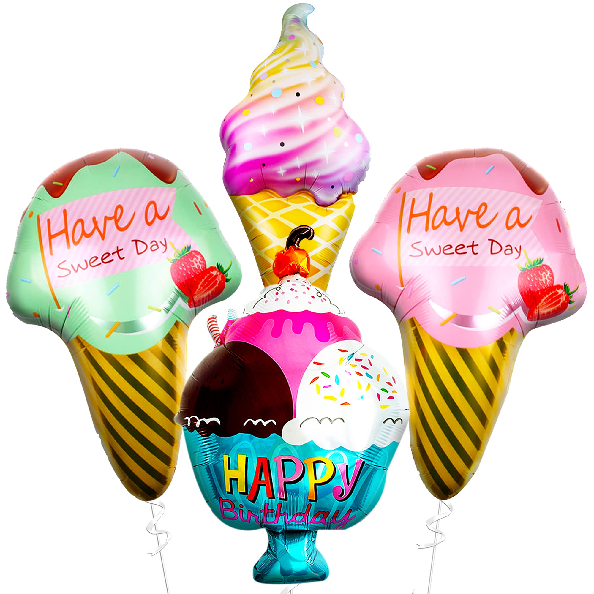Buy Giant, Ice Cream Balloons Set 37 Inch, Ice Cream Party Decorations