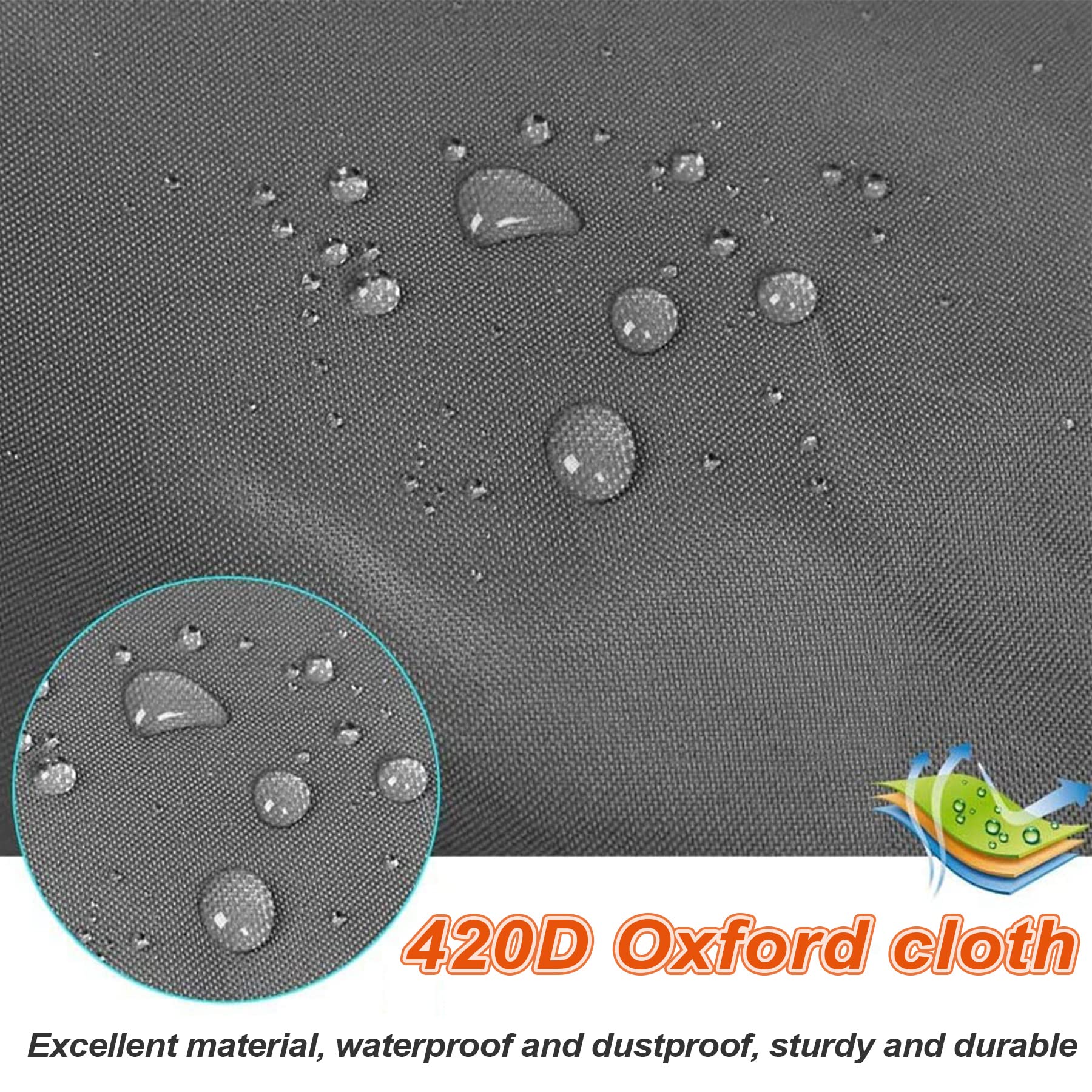 Housses pour Bateaux 420D Oxford, Housse de Protection pour Kayak(6.5m)