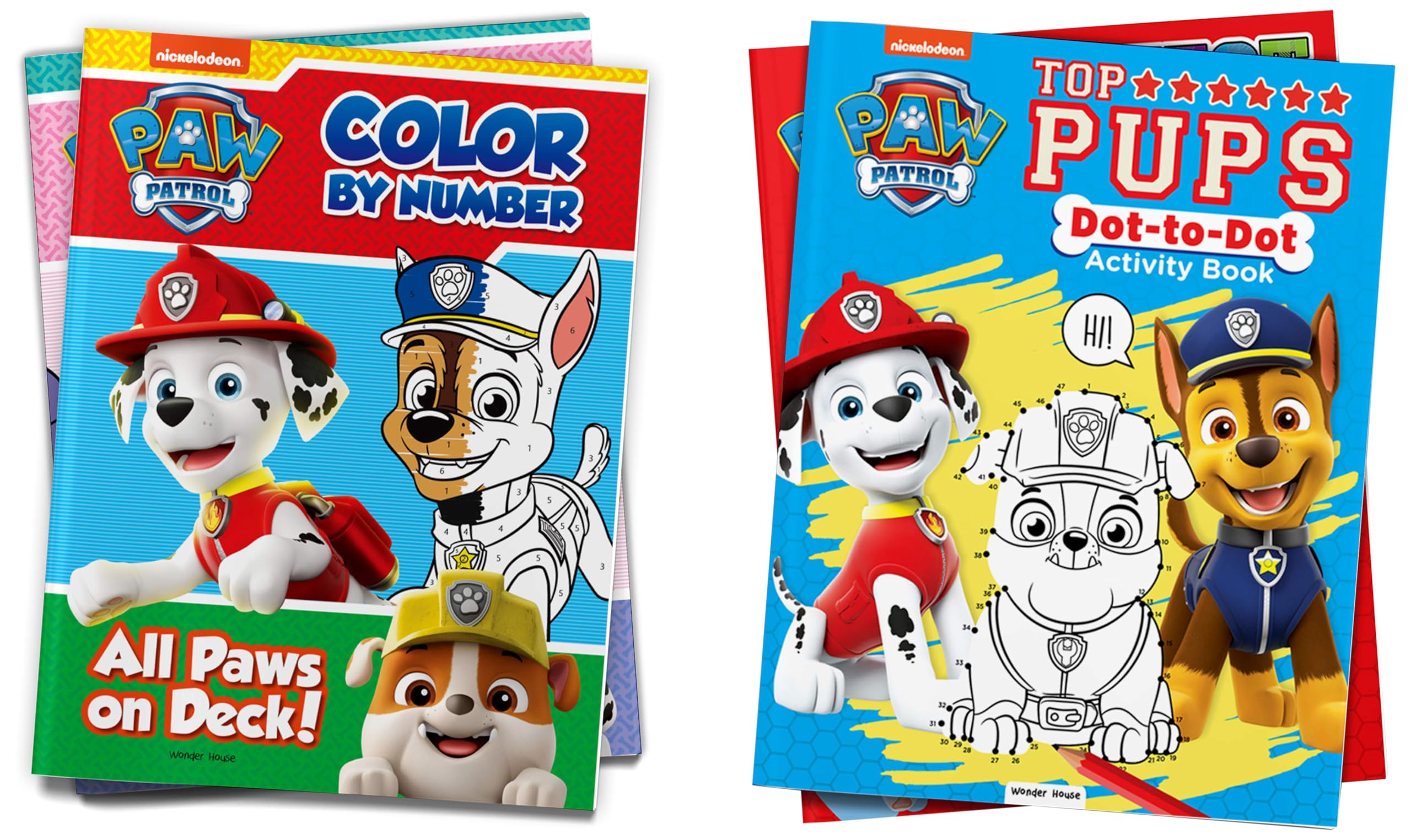 All Paws on Deck: Paw Patrol, Color By Number Activity Book & Paw Patrol Top Pups Dot to Dot Activity book