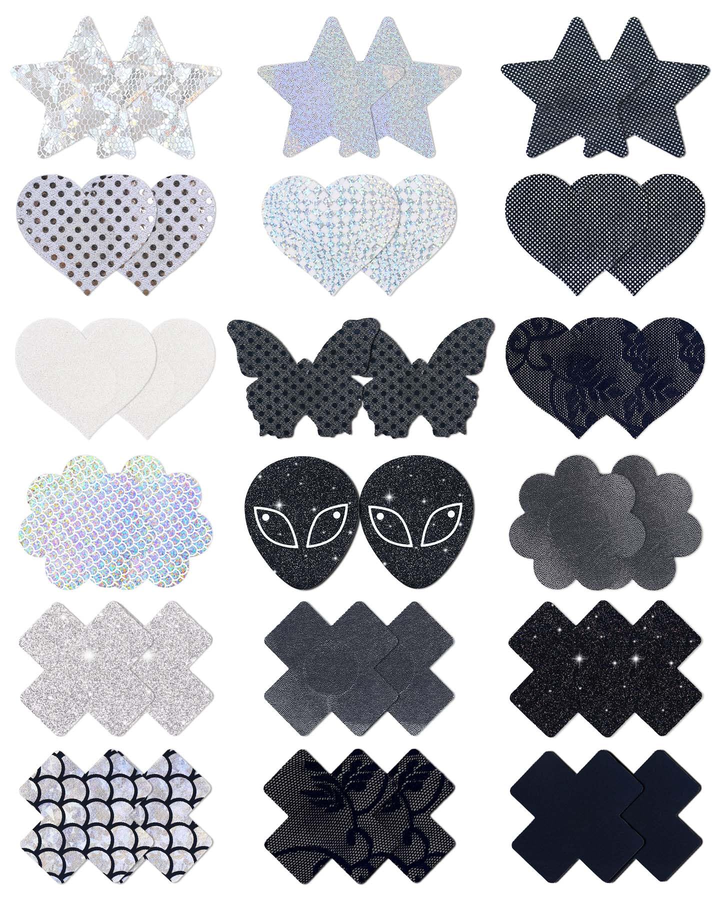 RIFAUM Rave Nipple Pasties Lingerie Accessories for Women Bra Boob Stickers Multicolored Nipple Covers