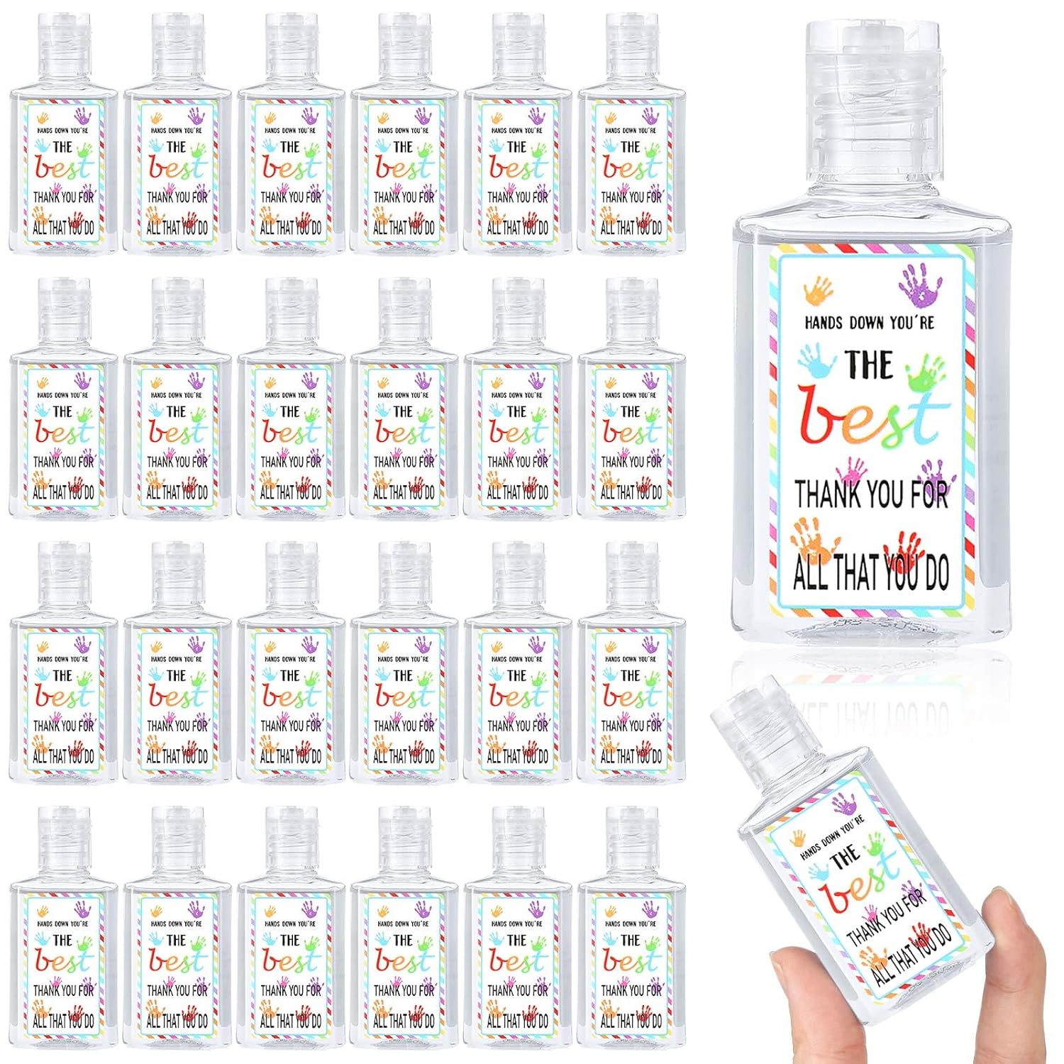 Demissle 50 Pcs Thank You Gifts Bulk Mini Hand Soap Scented Hand Soap Travel Size Inspirational Appreciation Gifts for Coworker Stuff Employee Teacher Treat Goodie Bag Stuffers Graduation Party Favors