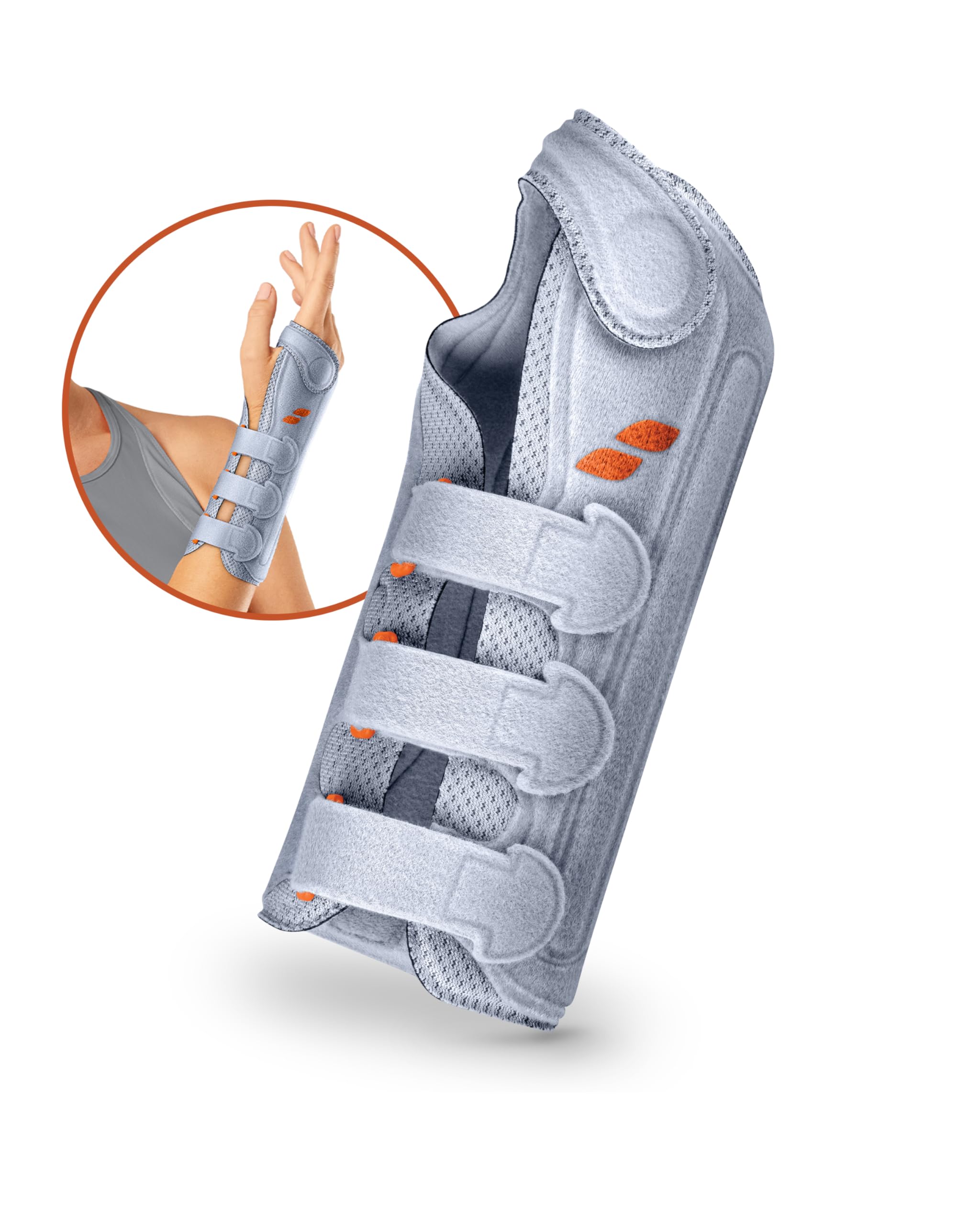 SPORLASTIC – Handgelenkstütze MANU-HiT Carpal Handgelenkbandage links – Orthopädische Karpaltunnel Schiene mit CTS-RELIEF-PAD – Ideal bei Karpaltunnelsyndrom & Sehnenscheidenentzündung - Platinum S