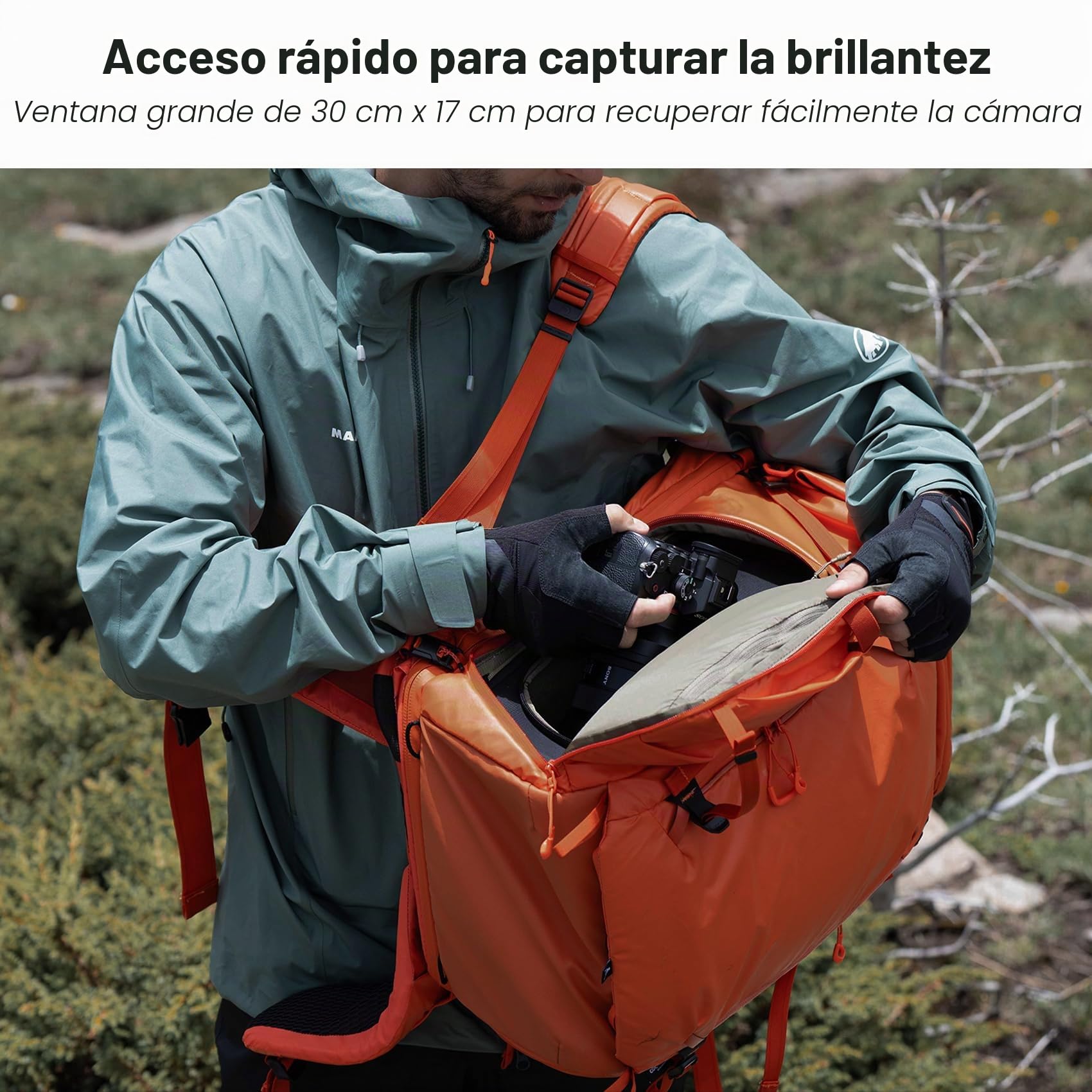 PGYTECH Bolsa Insert Cámara y Objetivo L, Funda Gran Capacidad | Protección Acolchada Antigolpes, Divisores Ajustables para Objetivo, Gran Capacidad, Acceso Lateral Rápido, Tela Repelente