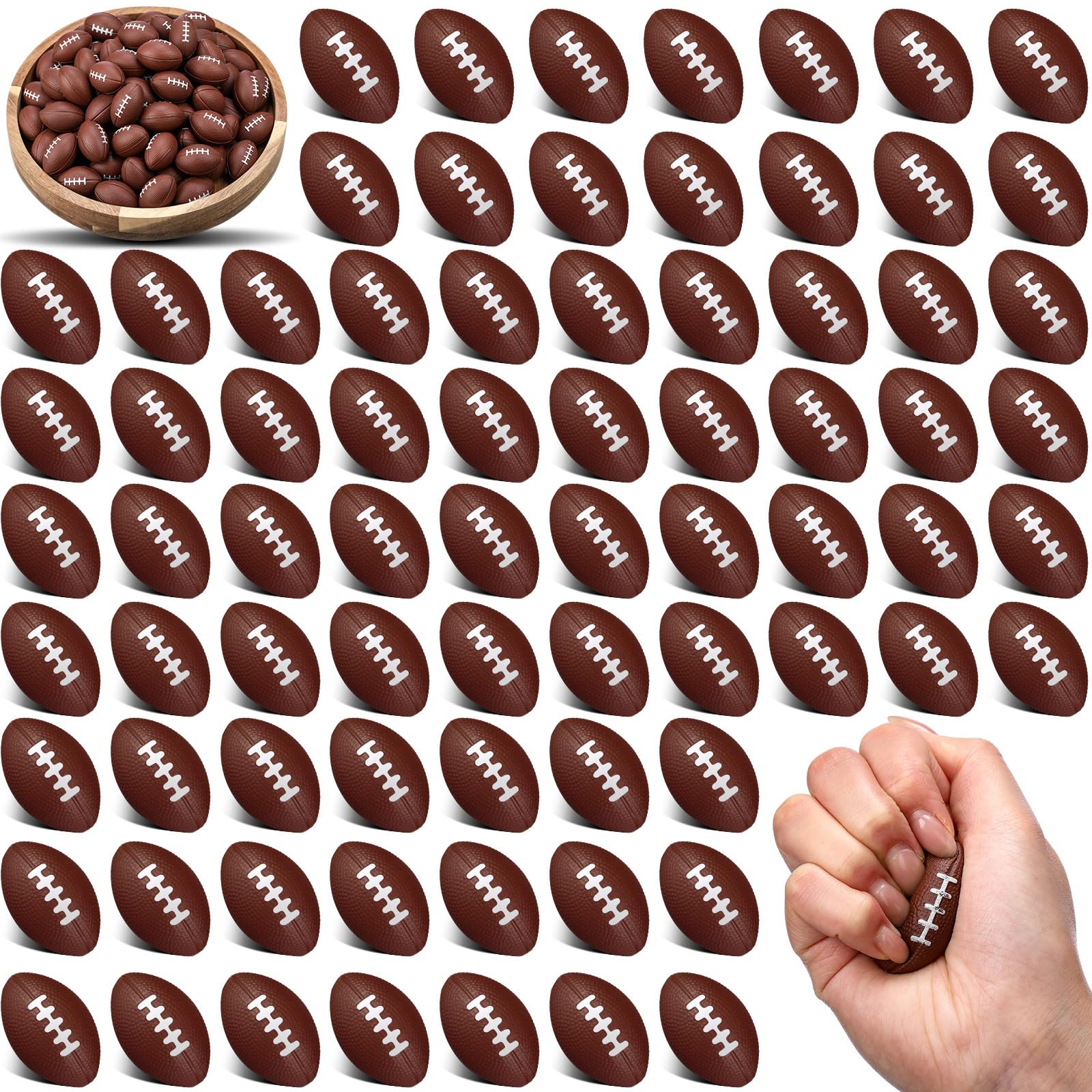 Photo 1 of Jerify Mini Foam Footballs Bulk Pack (250 Count)