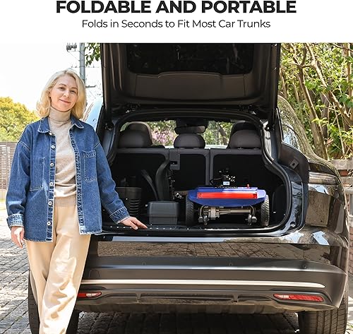 Miniatura 43 de Metro Mobility Patinetes con asiento para adultos, personas mayores, viajes, scooter motorizado eléctrico de 4 ruedas, 2 baterías extraíbles