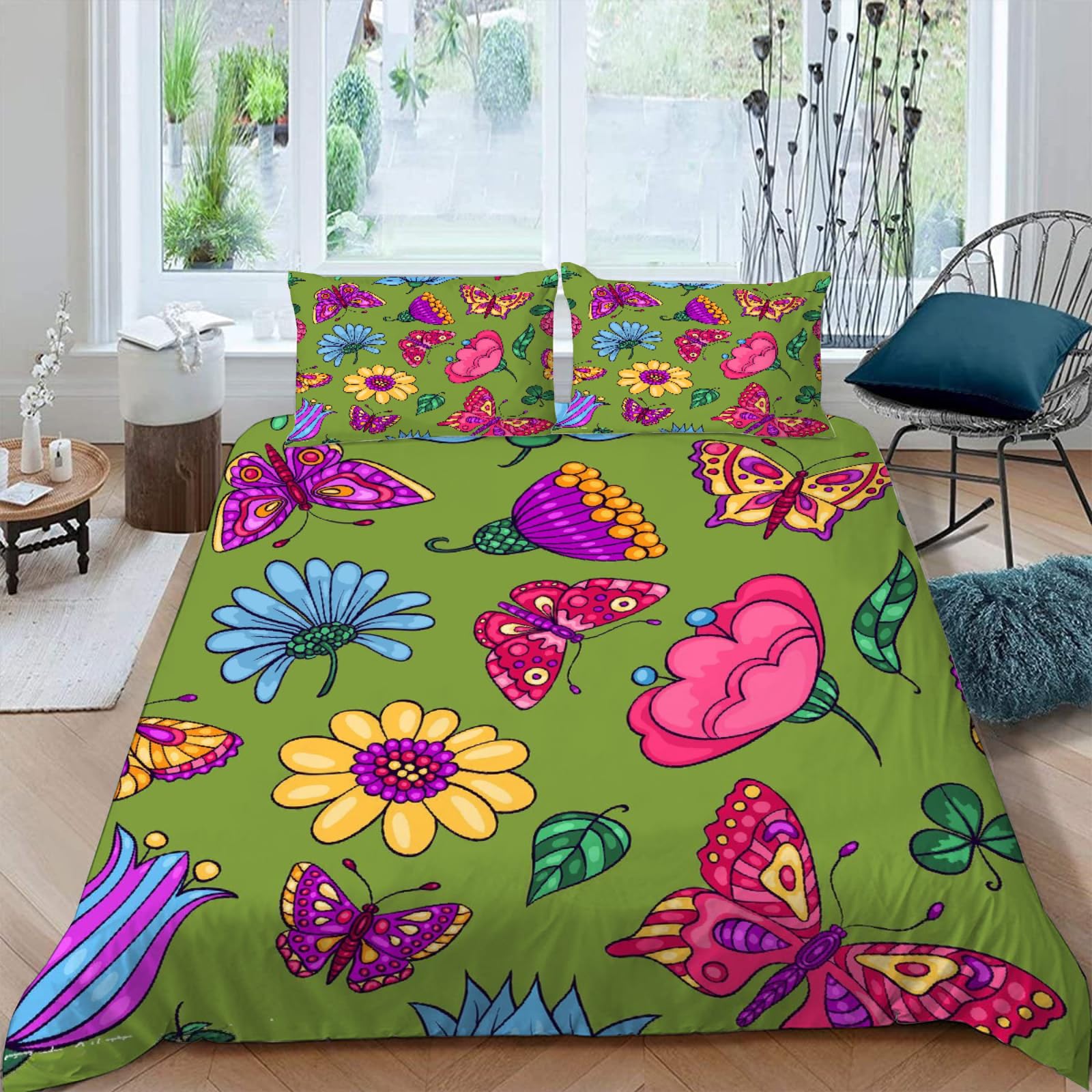 Housse de couette 220x240 papillon fermeture éclair pour en finir avec les couettes qui glissent