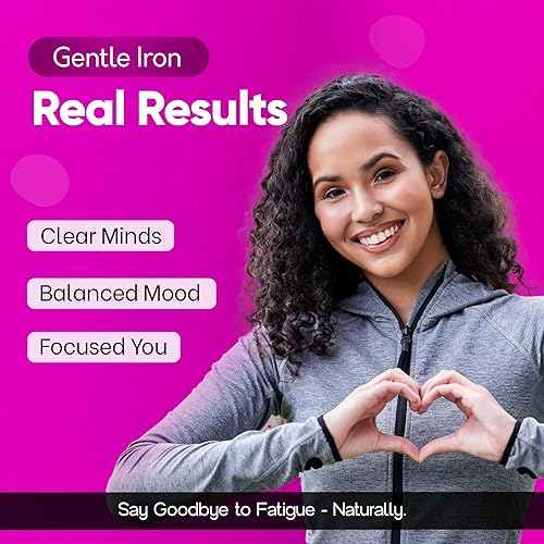 Miniatura 4 de Losoki Bisglicinato de hierro de 20 mg con vitamina C, ginseng americano B12 y probióticos, suave para el estómago, apoya la deficiencia de energía