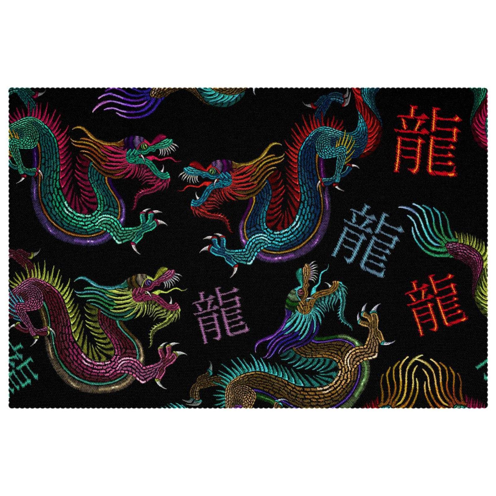 Sets de table Dragon pour protéger la table de la chaleur du plat
