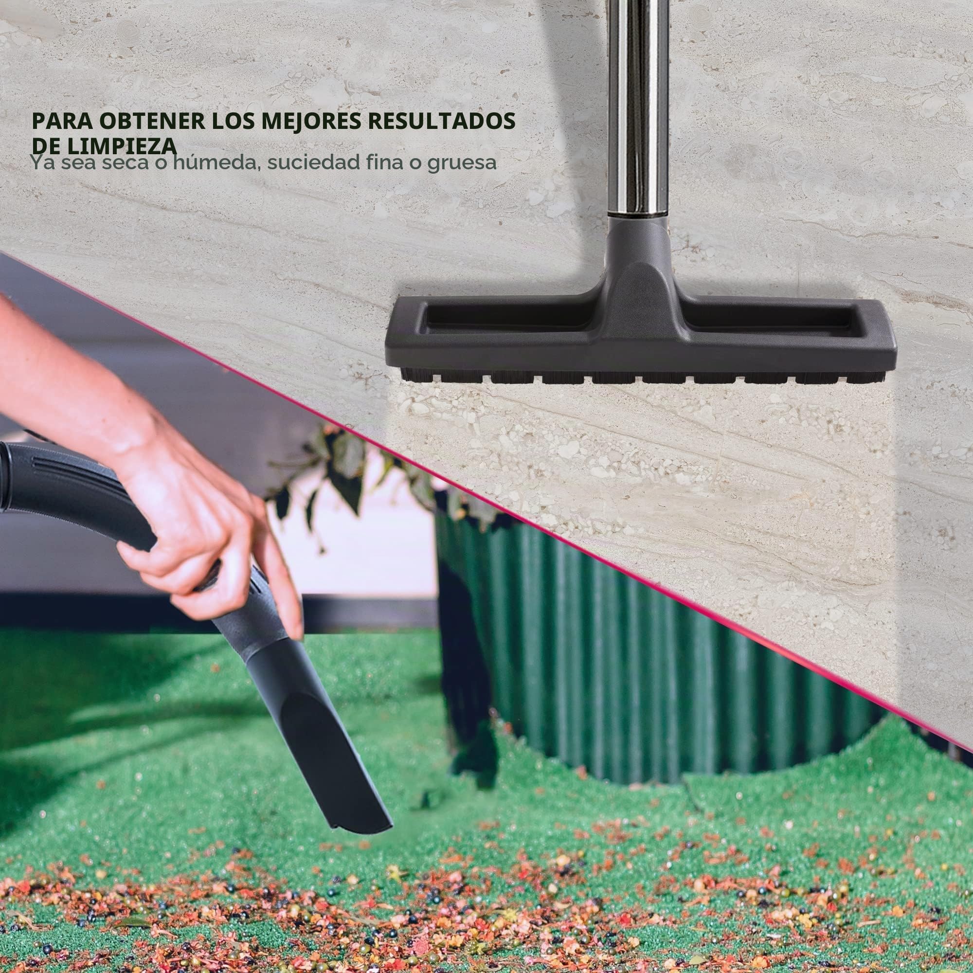 Arebos Aspiradora Industrial | aspiradoras potentes 1800 W | Potente aspiradora de Cenizas | aspiradora en seco y húmedo | con y sin Bolsa | depósito de 30 L | soplador de Hojas | Rojo