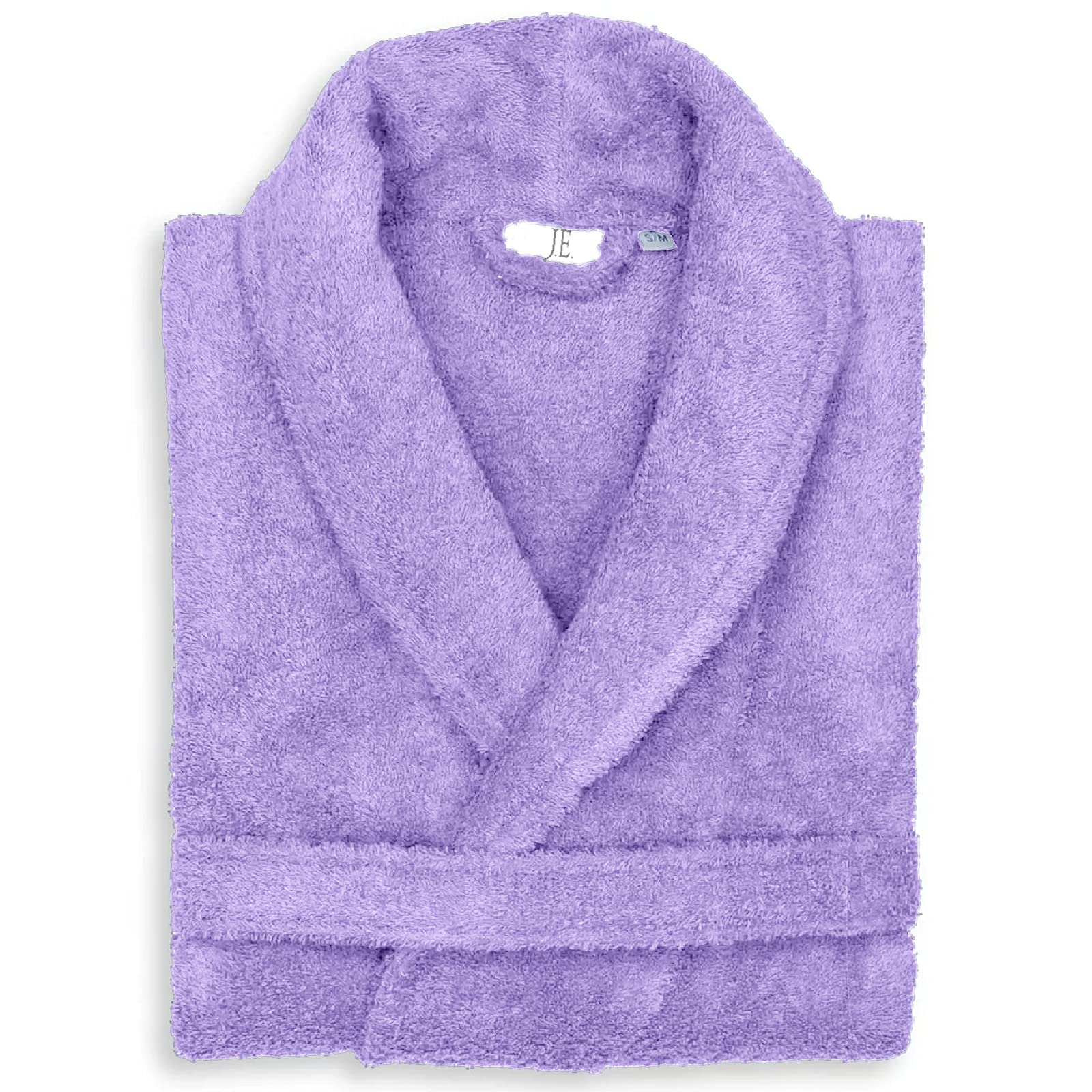 Mens Ladies Unisex Egyptian Cotton Terry Towelling Shawl Collar And Hooded Bathrobe — view 7