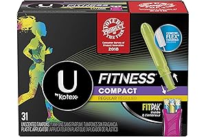 Kotex Fitness Tampons with FITPAK, Regular Absorbency