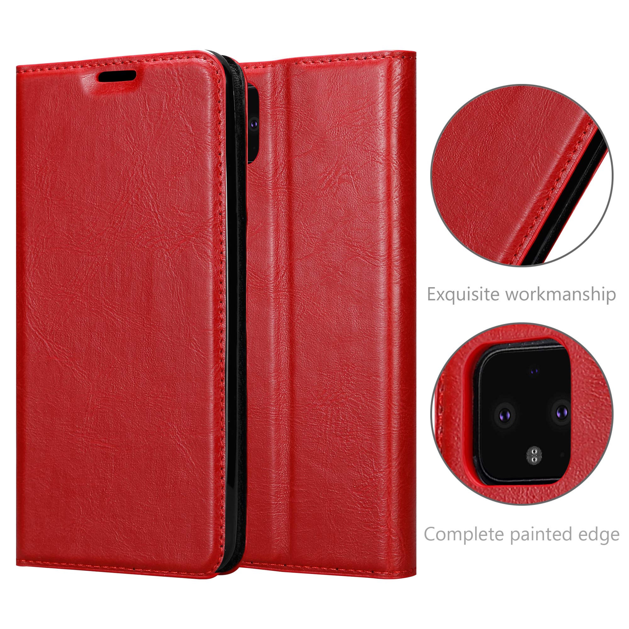 Cadorabo Custodia Libro Portafoglio Per Google Pixel 5 - Rossa Mela, Con Vani Carte E Chiusura Magnetica, Funzione Stand - 2