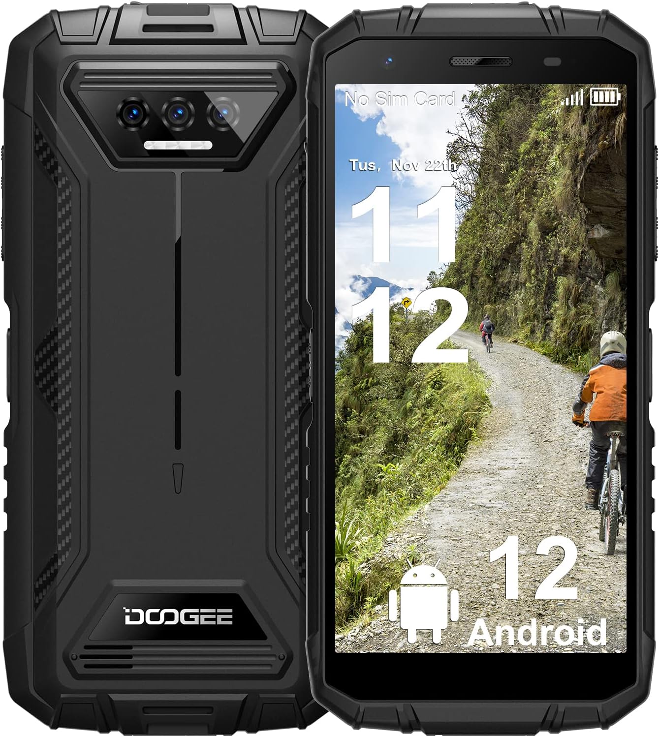 DOOGEE S61 (2022) Rugged Smartphone, 6GB+64GB Octa-core Android 12 Phone, 20MP Night Vision Camera
