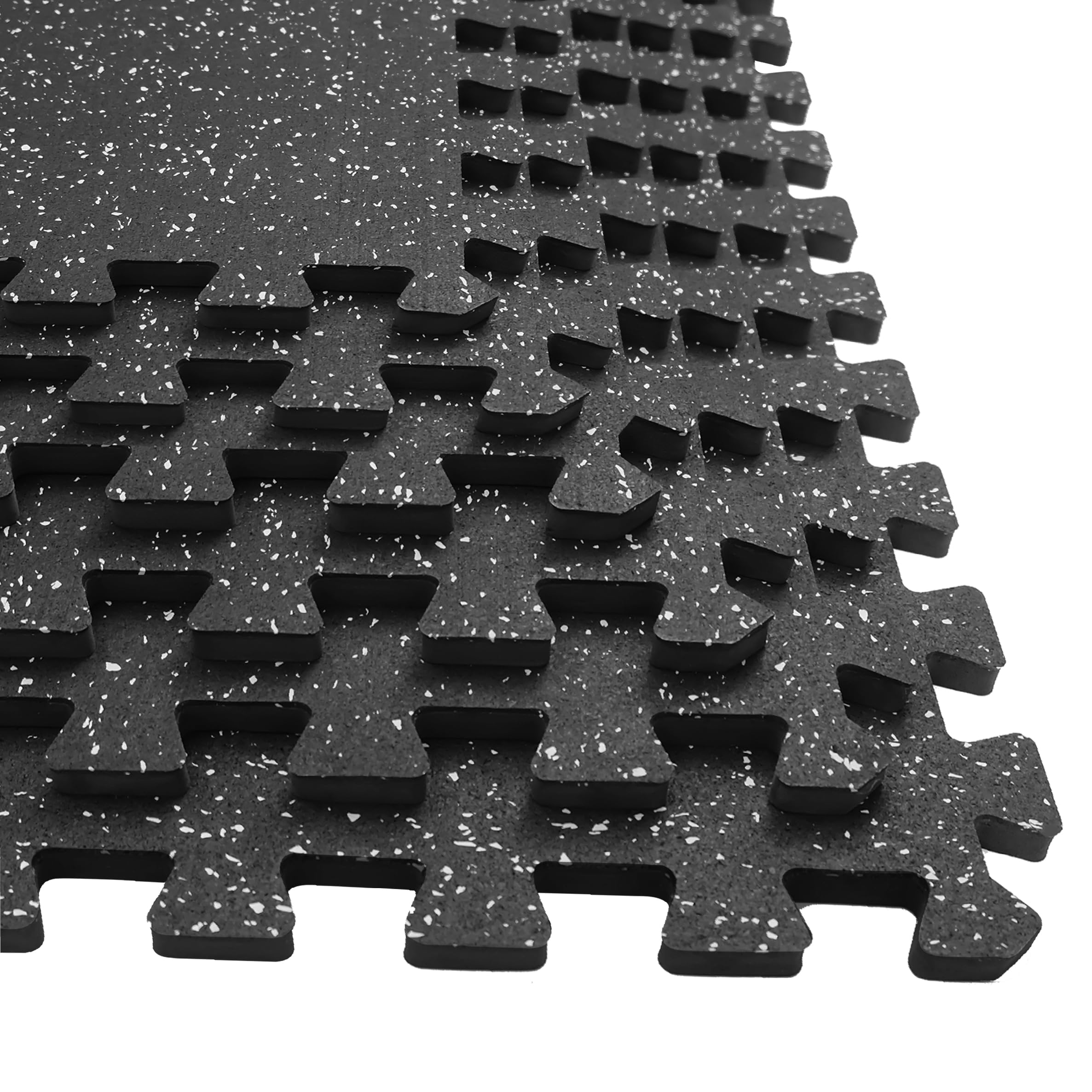 Yes4All Rubber Gym Flooring for Home Gym, 0.56" Thick Gym Flooring Tiles, EVA Foam Mats with Rubber Top, Protective Flooring Mat