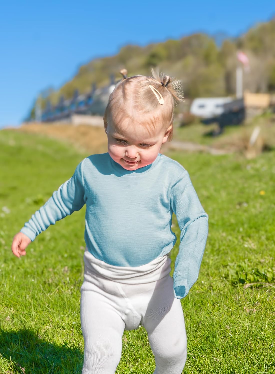 SAFA of Norway Baby Merino Wool Onesie – Organic Tencel Blend Long Sleeve Bodysuit, Unisex Thermal Underwear