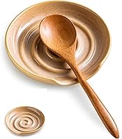 Vista 16 de Soporte para cuchara, soporte para cuchara con bandeja profunda para evitar derrames de salsa, soporte para utensilios para espátula, cuchara