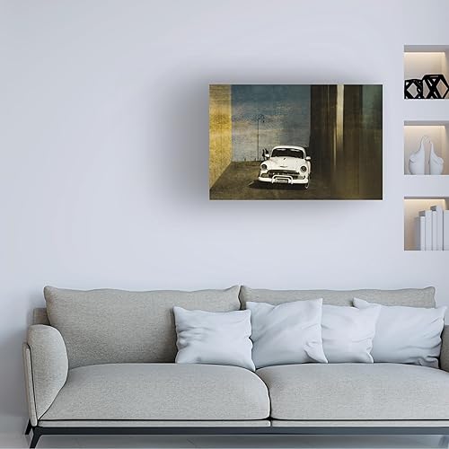 Miniatura 2 de Trademark Fine Art Canvas Wall Art - Inge Schuster 'A White Car In Havanna' Wall Art for Living Room, Bedroom, or Office Décor