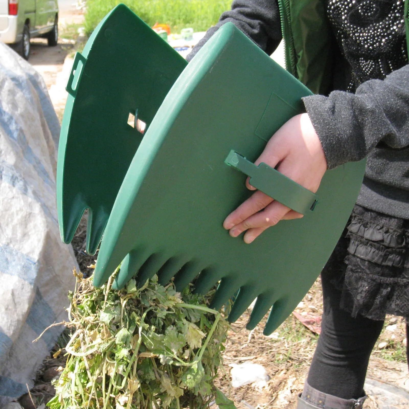 Raccoglifoglie 1 paio di rastrelli for foglie, artigli for raccogliere rifiuti for la pulizia del giardino, raccoglitore di rifiuti, pinza for rifiuti, giardino, cortile Per La Rimozione Rapida Delle