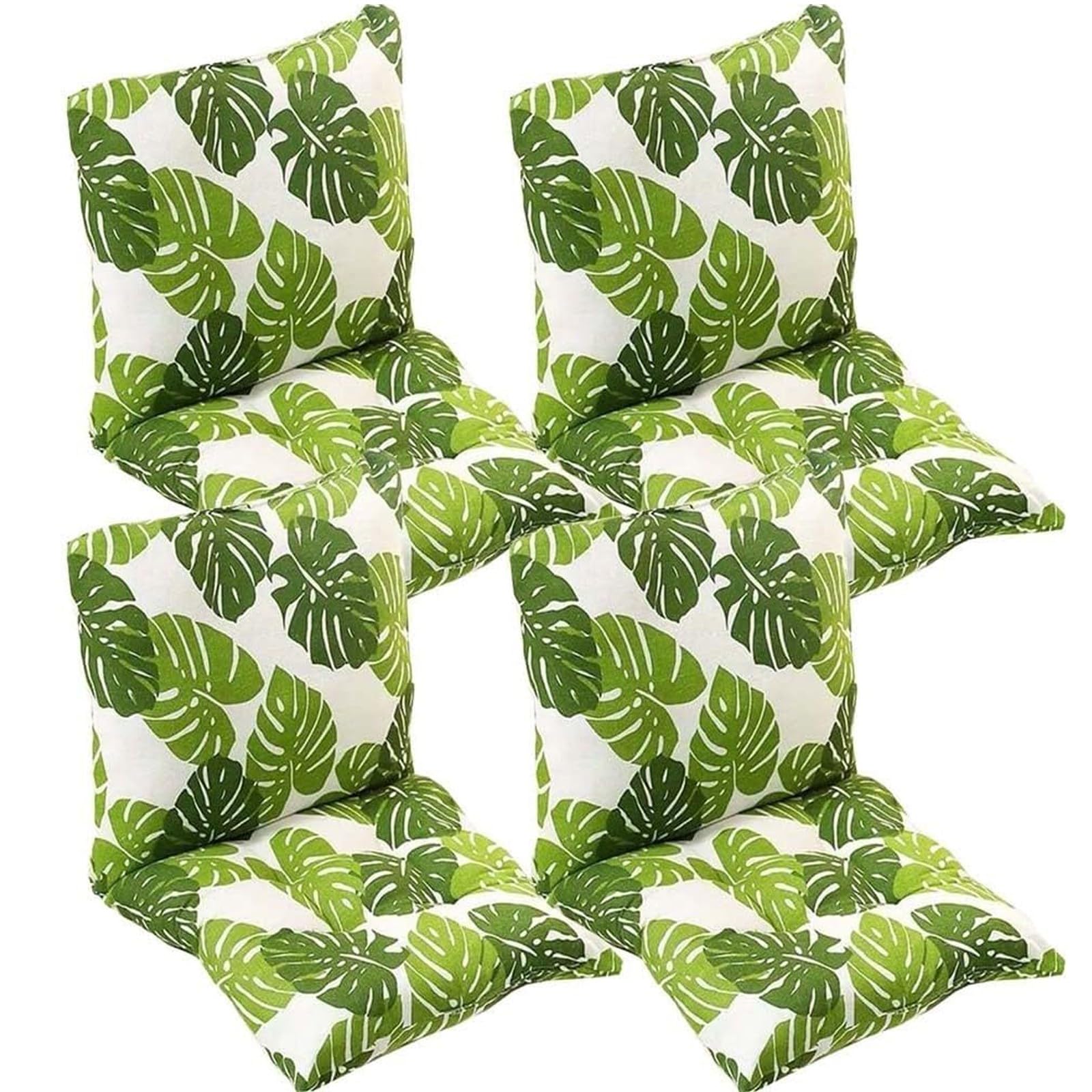 Pack Of 4/2/1 Chair Cushions With Back Seat Back Cushion,Outdoor Indoor Seat Pads for Garden Soft Cotton Kitchen Chairs Cushions(Styletyx20,45x45cm(4PC))