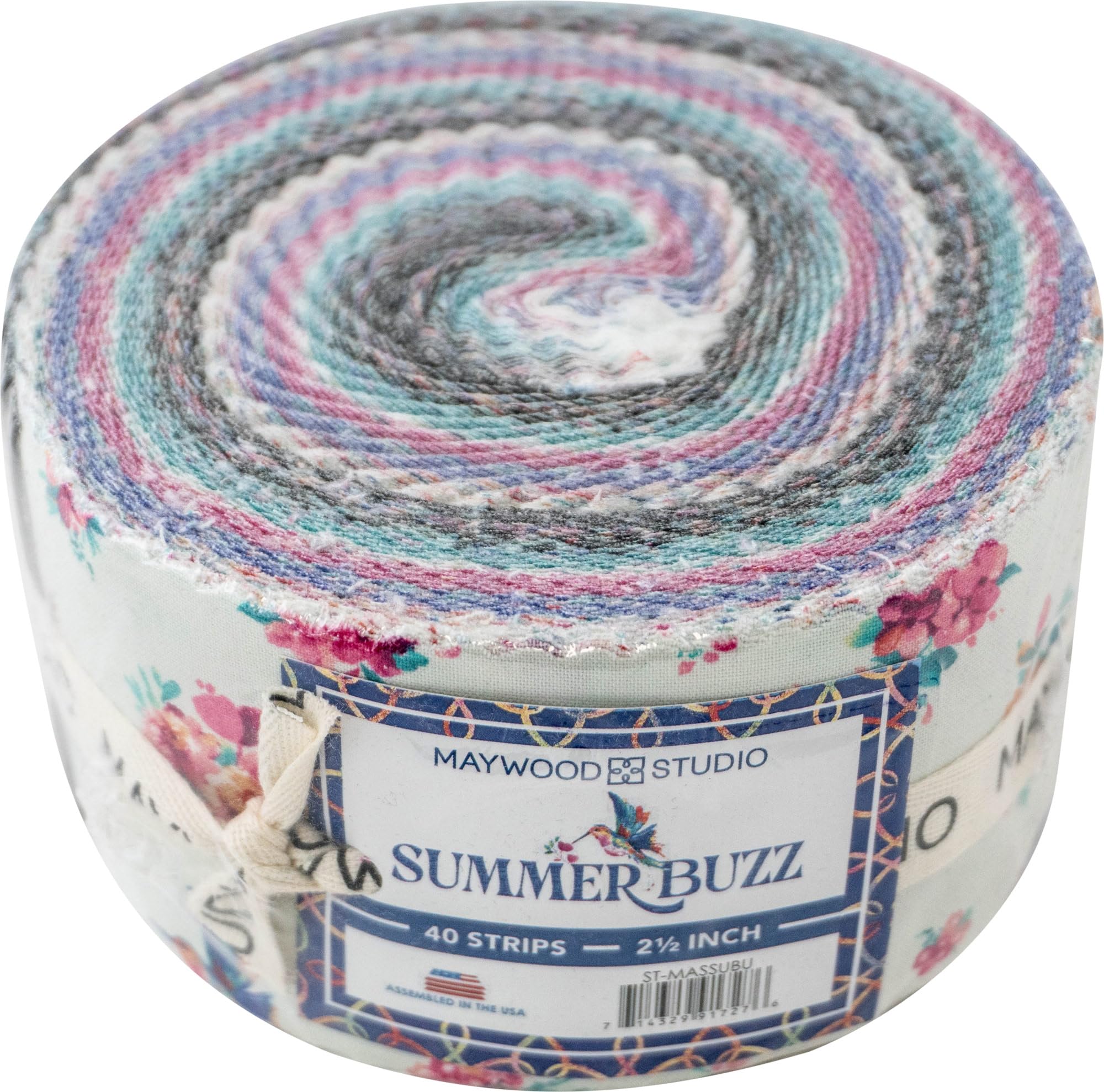 Maywood Studio Assorted Summer Buzz Strips 40 2.5-Inch Strips Jelly Roll
